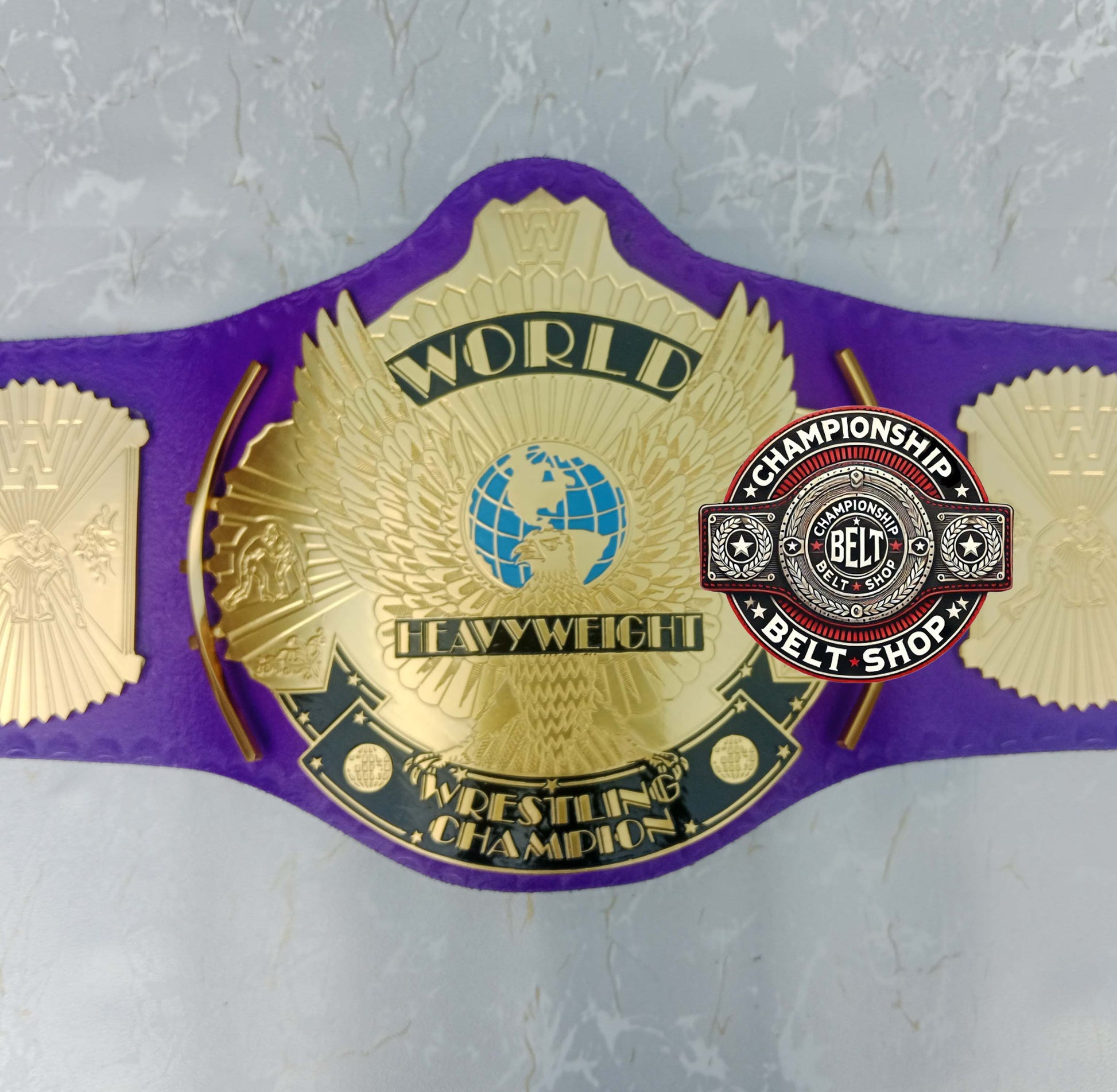 WWE Purple Winged Eagle Championship Title Belt