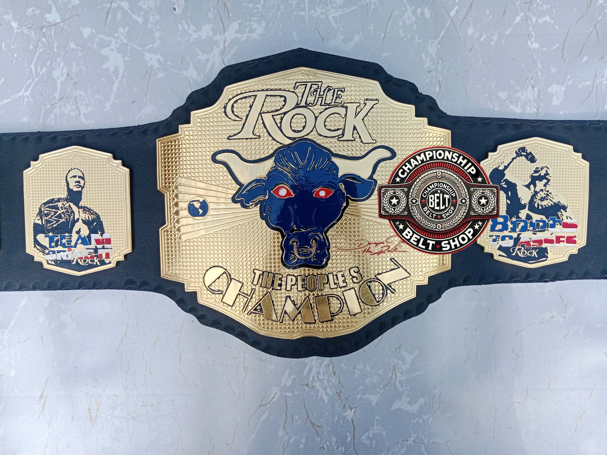 WWE Rock Brahma Bull Championship Title Belt