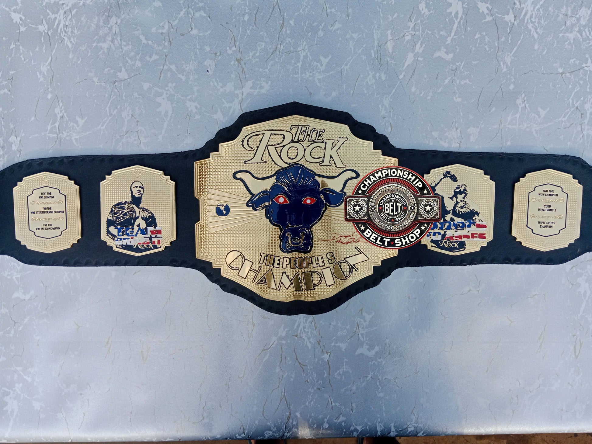 WWE Rock Brahma Bull Championship Title Belt