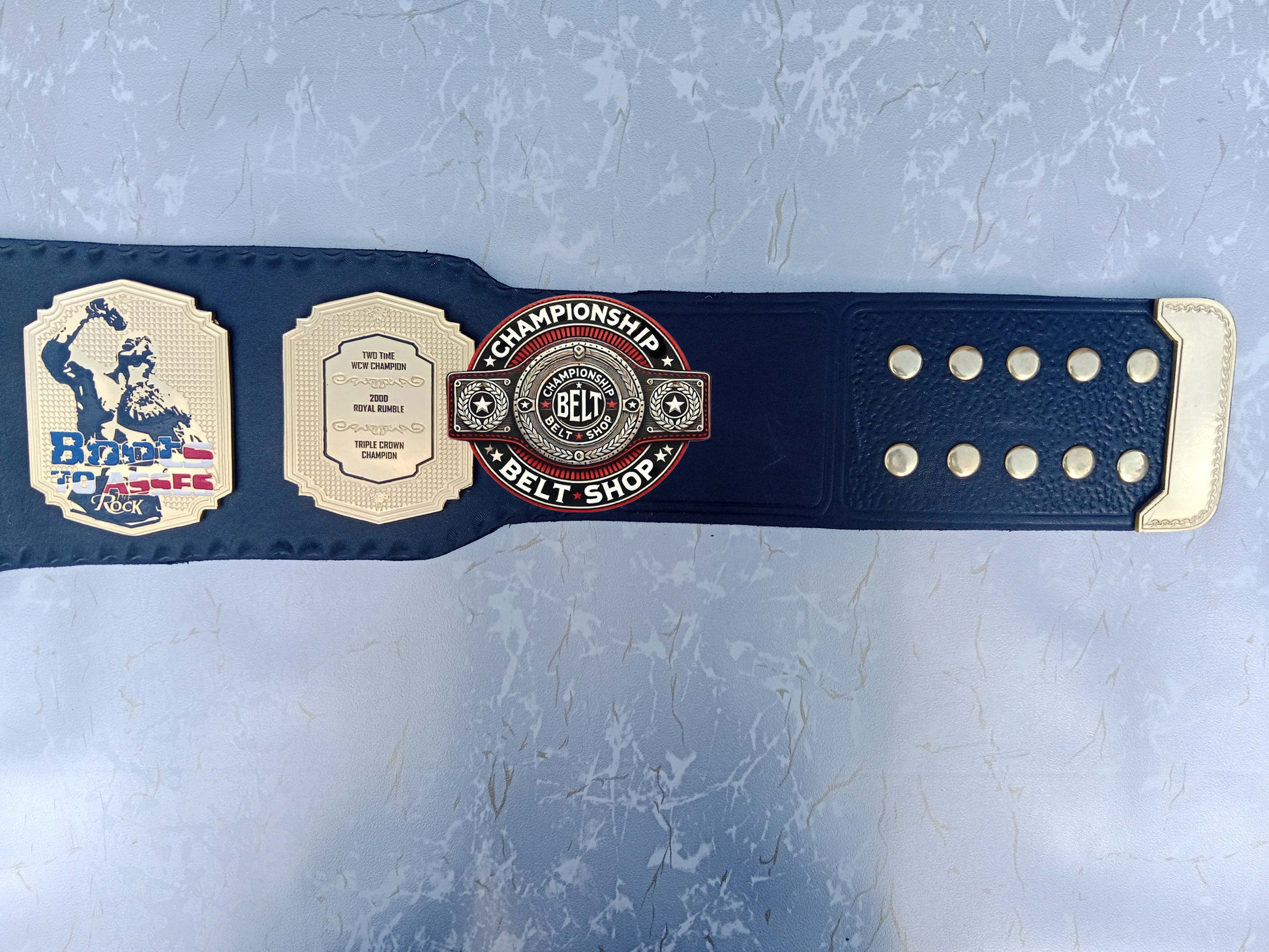 WWE Rock Brahma Bull Championship Title Belt