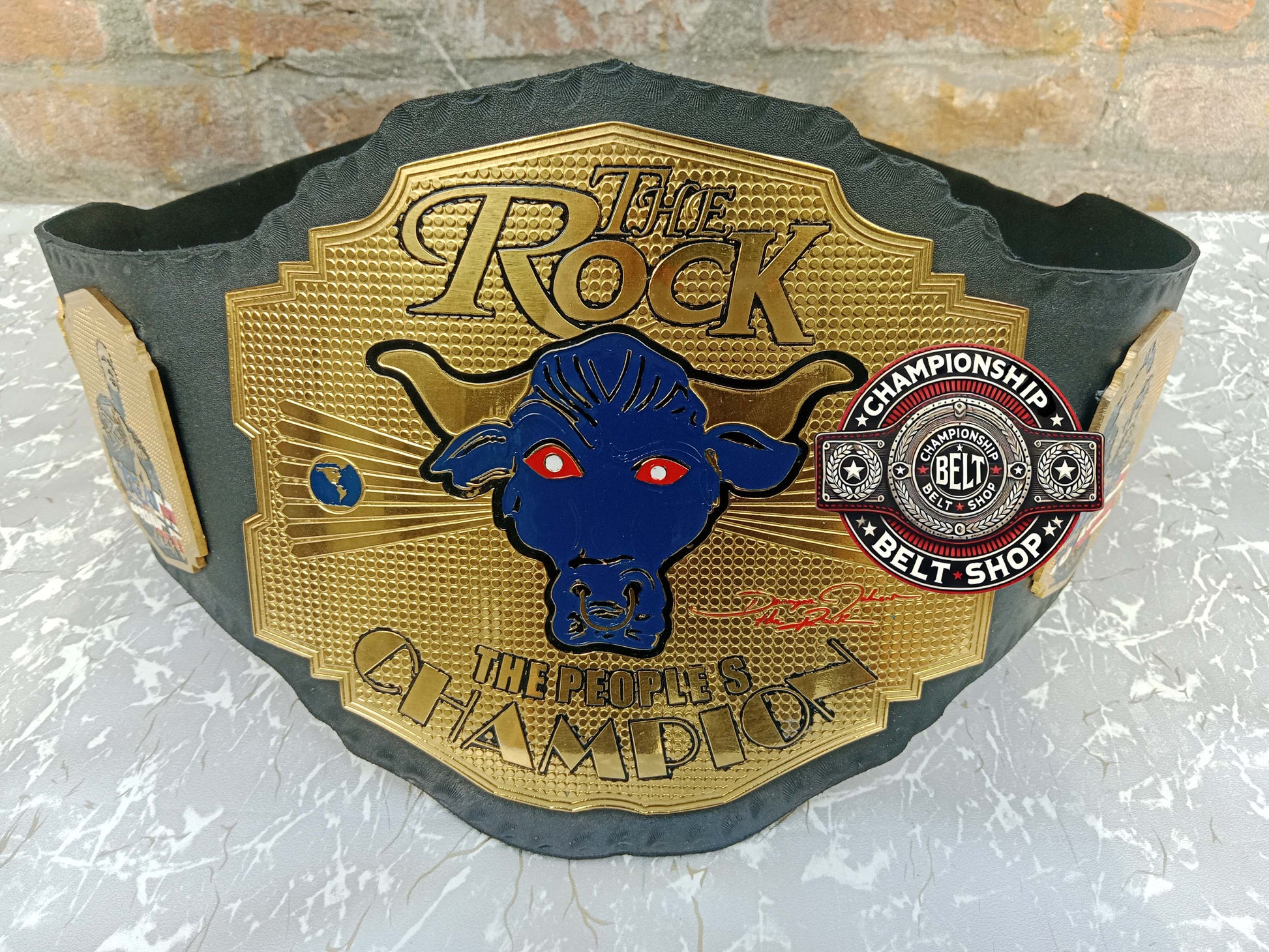 WWE Rock Brahma Bull Championship Title Belt
