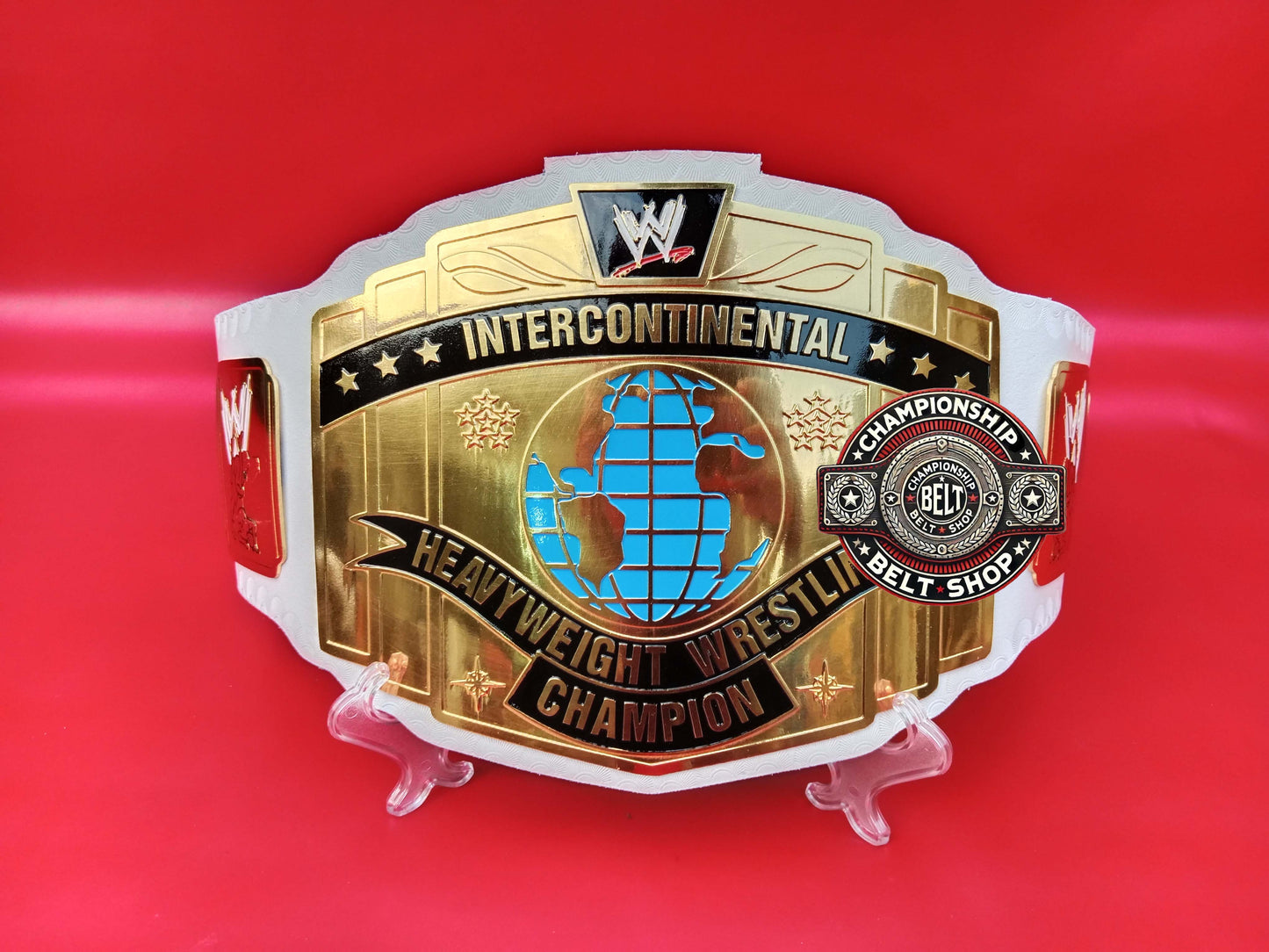 WWE White Intercontinental Championship Title Belt