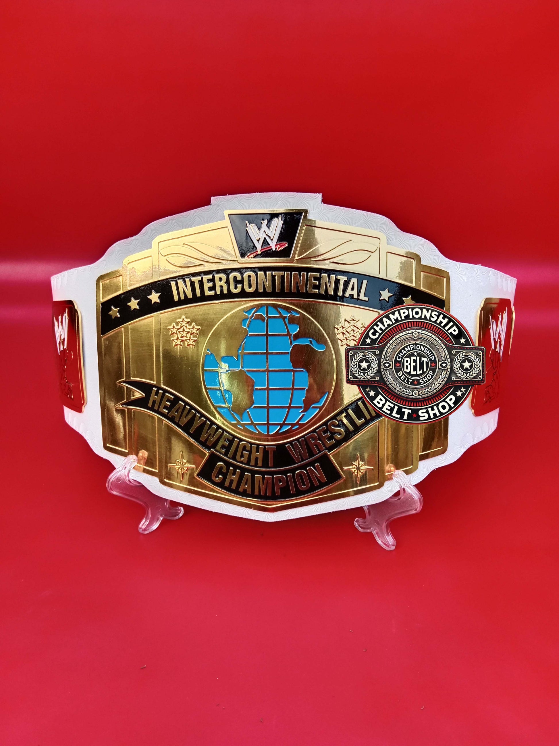 WWE White Intercontinental Championship Title Belt