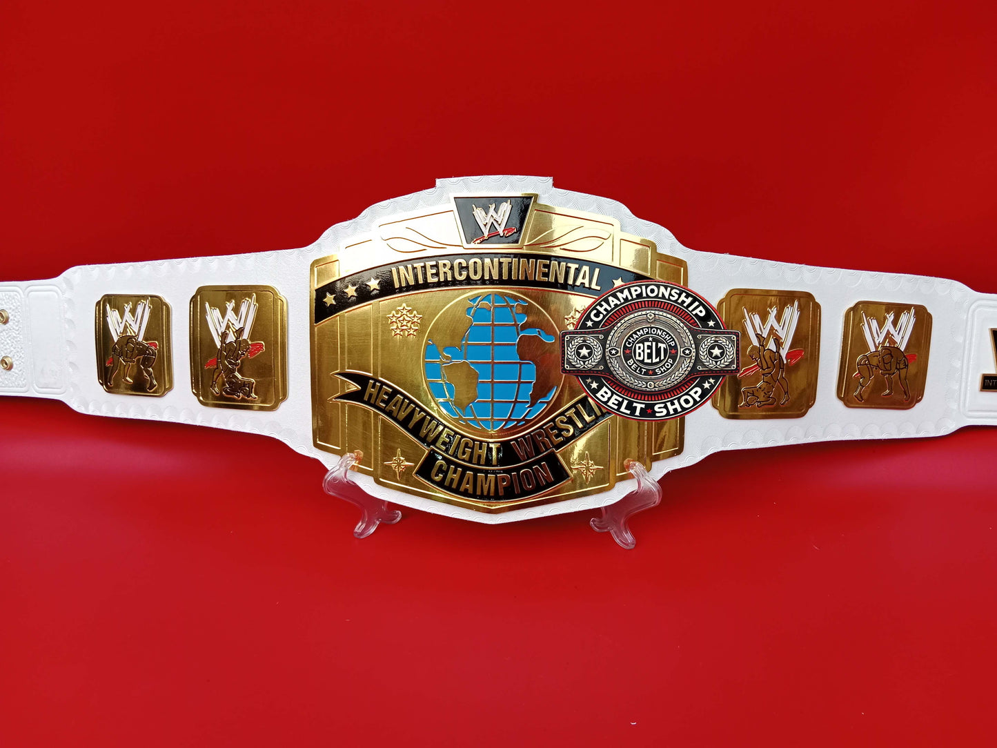 WWE White Intercontinental Championship Title Belt