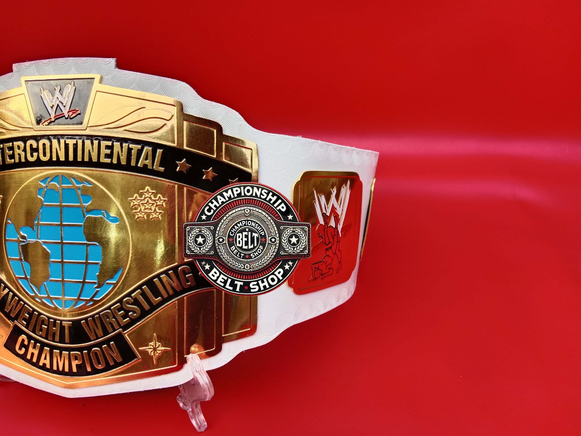 WWE White Intercontinental Championship Title Belt