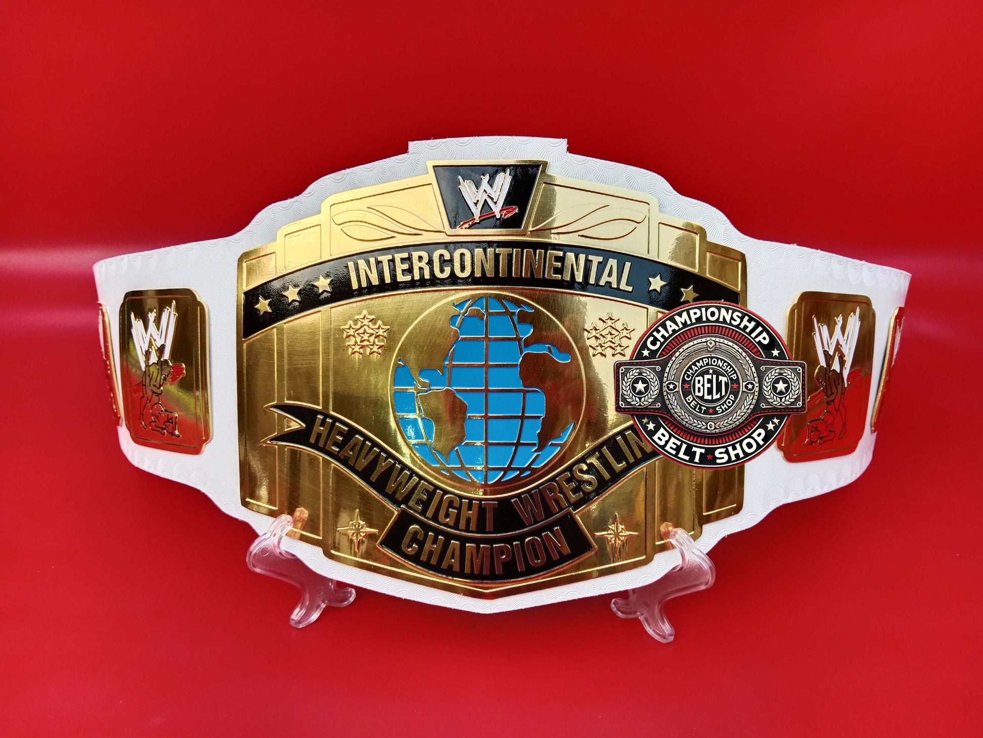 WWE White Intercontinental Championship Title Belt