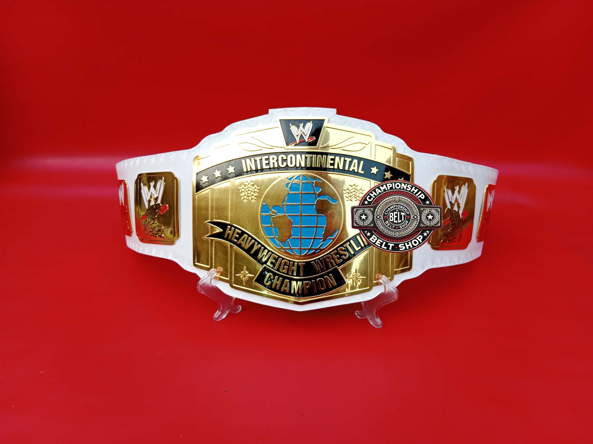 WWE White Intercontinental Championship Title Belt