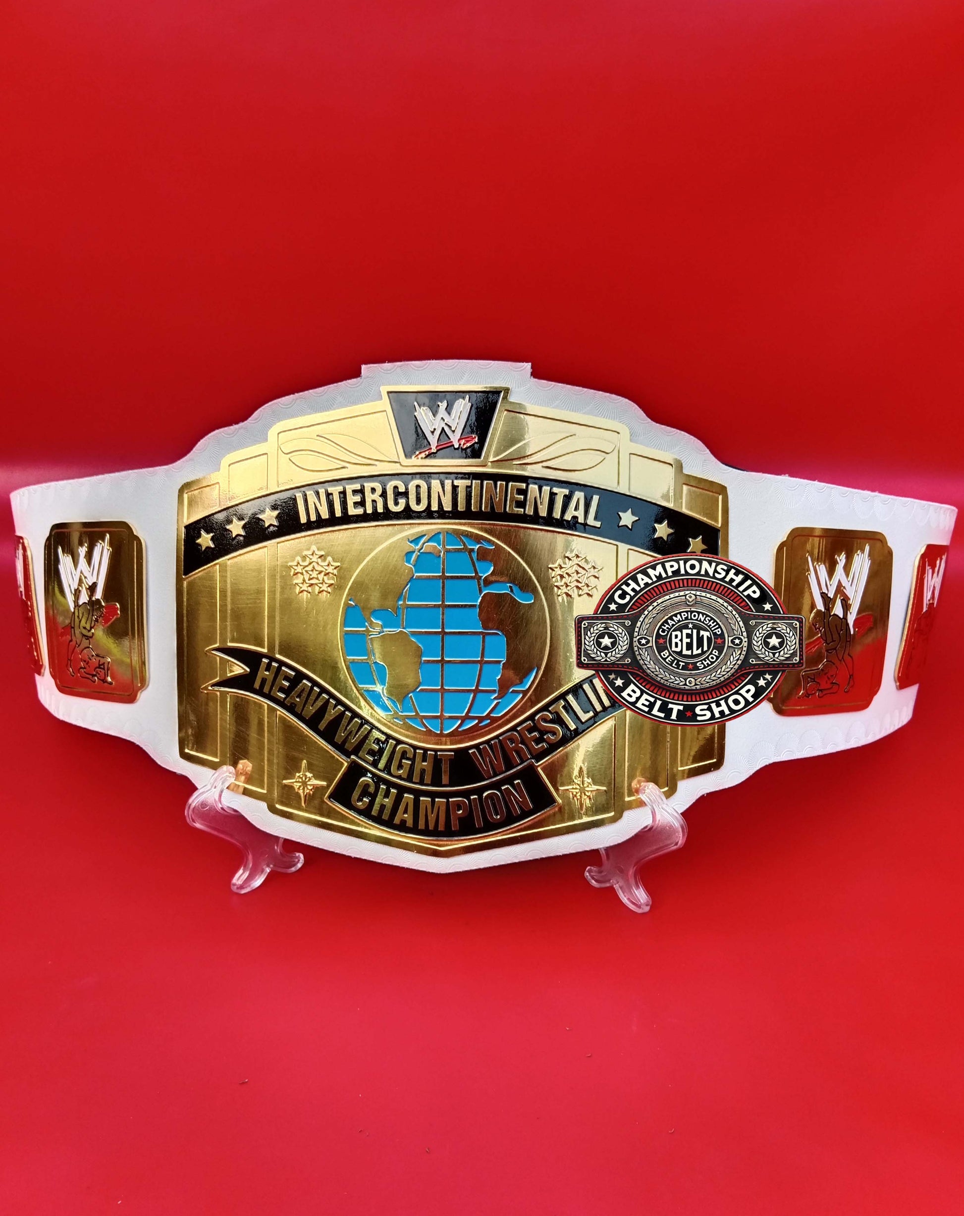 WWE White Intercontinental Championship Title Belt