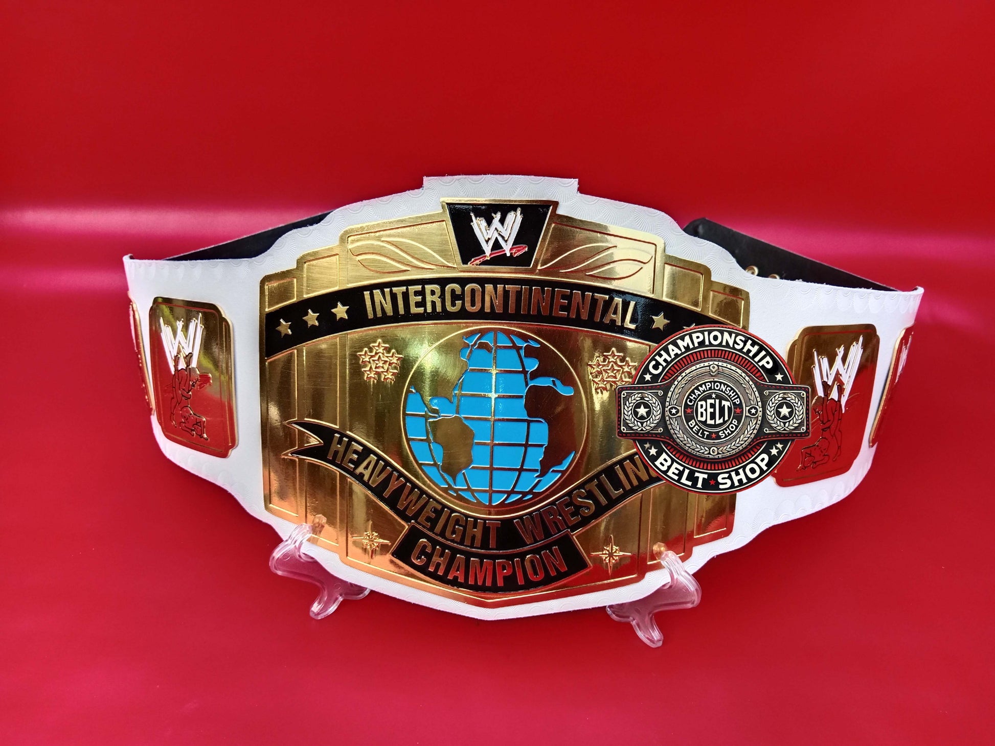 WWE White Intercontinental Championship Title Belt