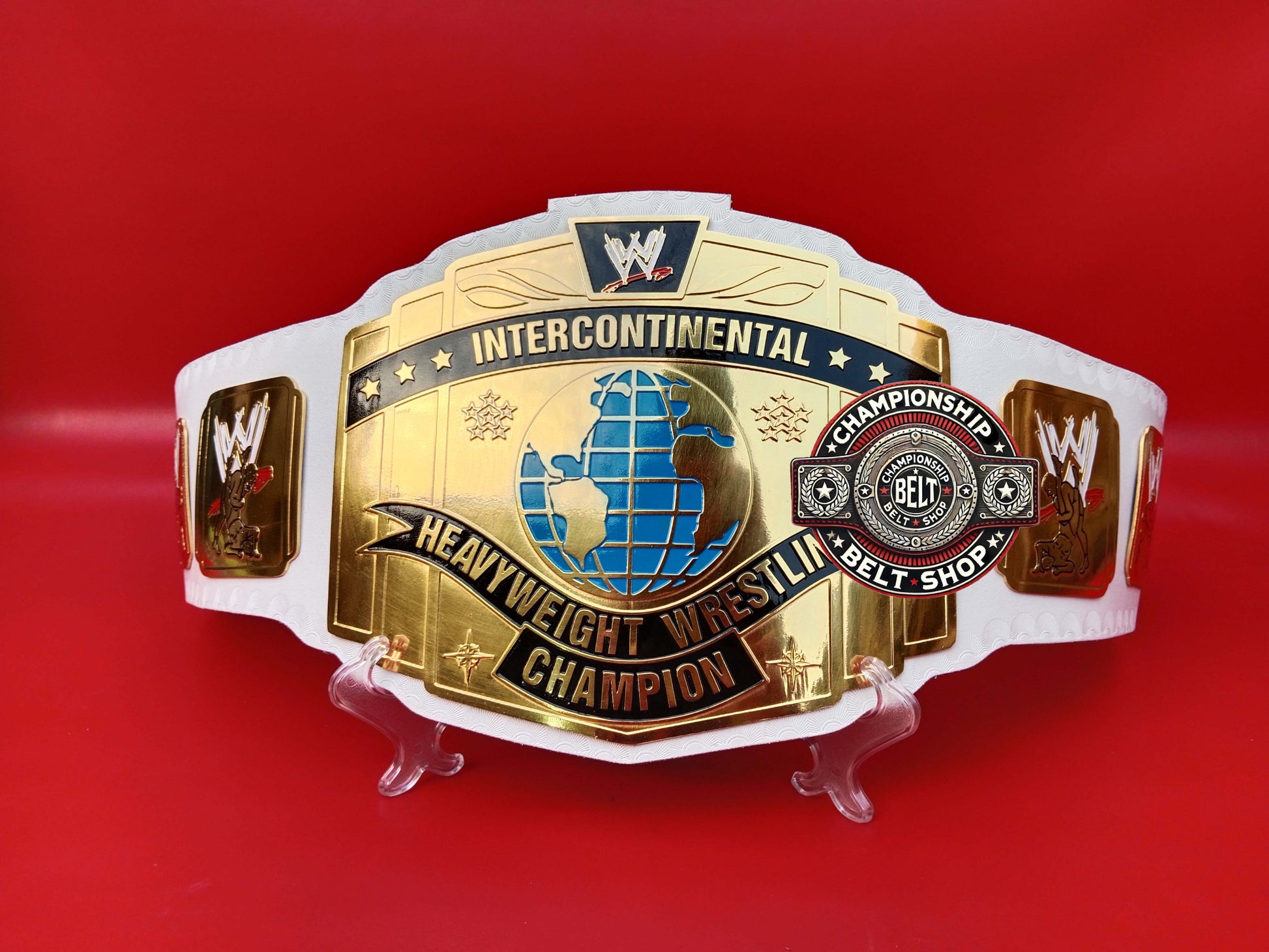 WWE White Intercontinental Championship Title Belt