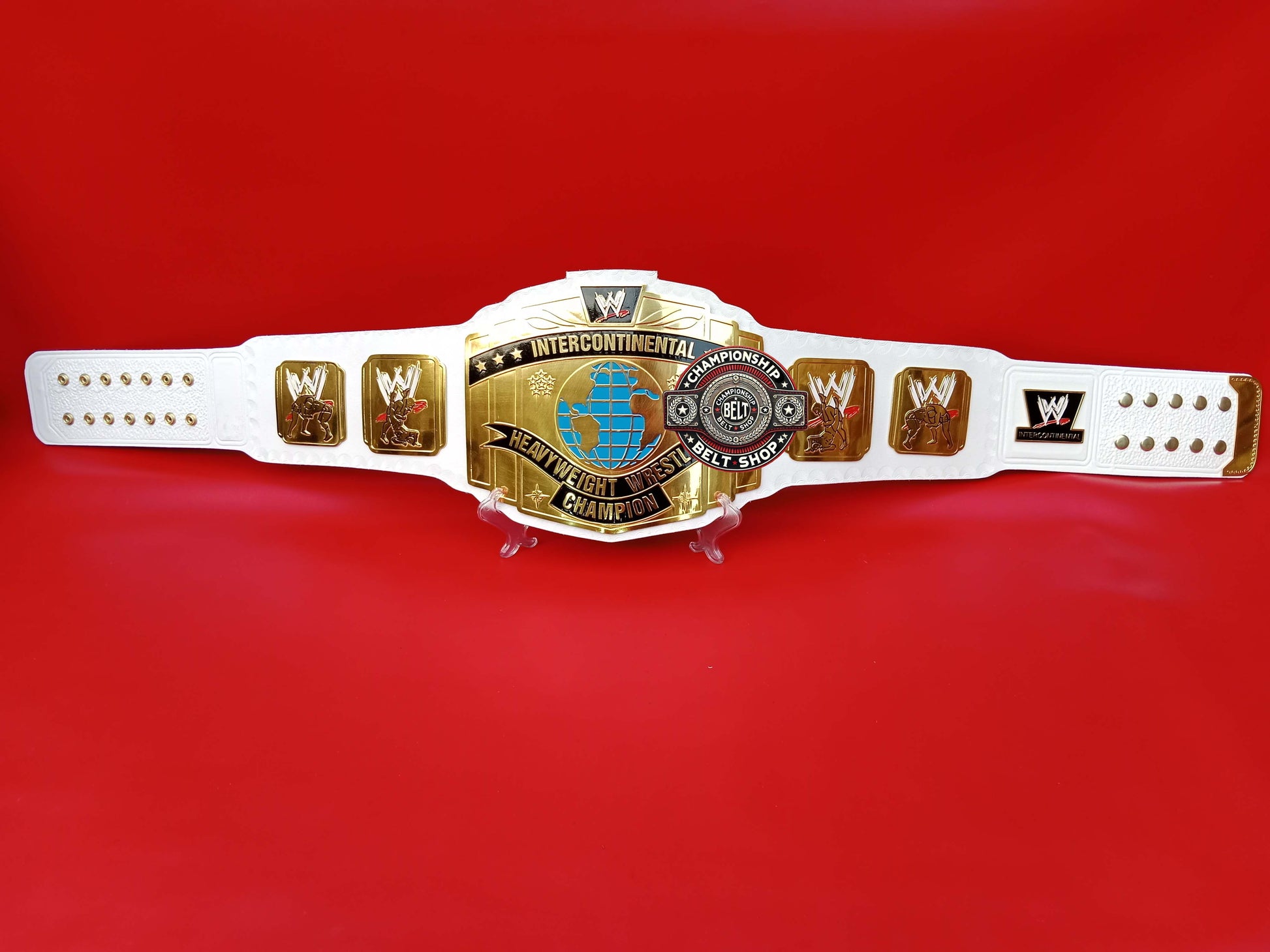 WWE White Intercontinental Championship Title Belt