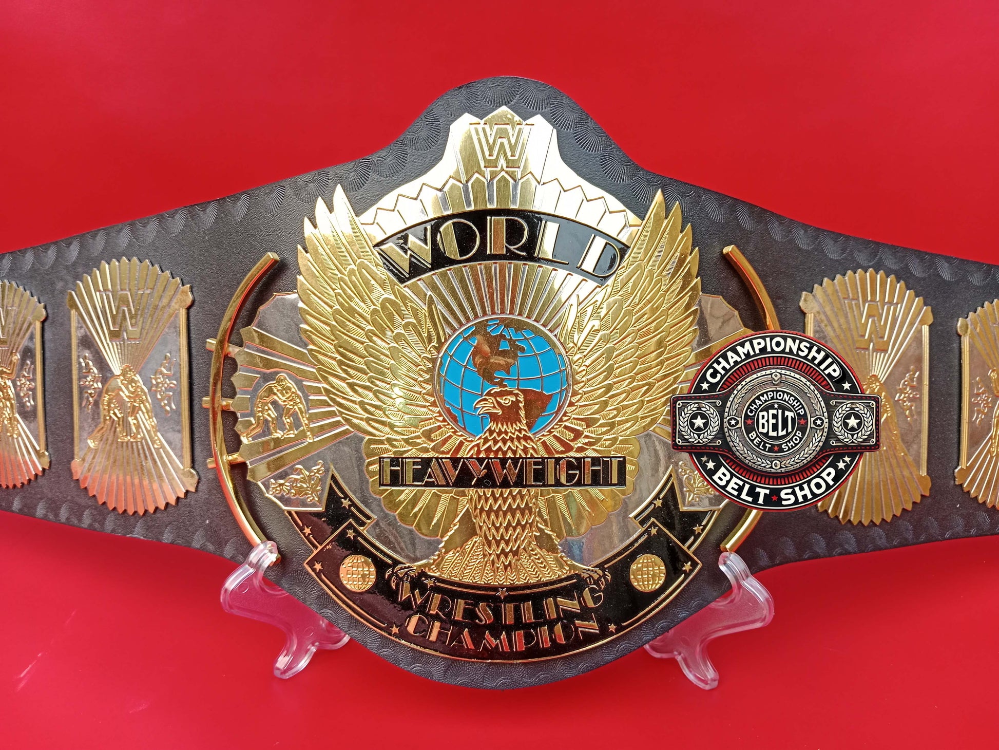 Black Strap Winged Eagle Championship Title Belt