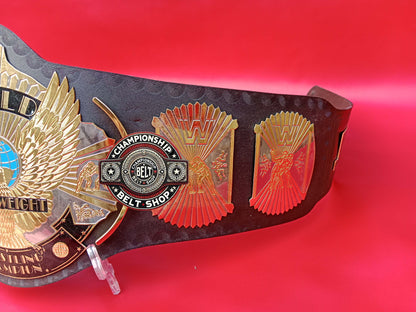 Black Strap Winged Eagle Championship Title Belt