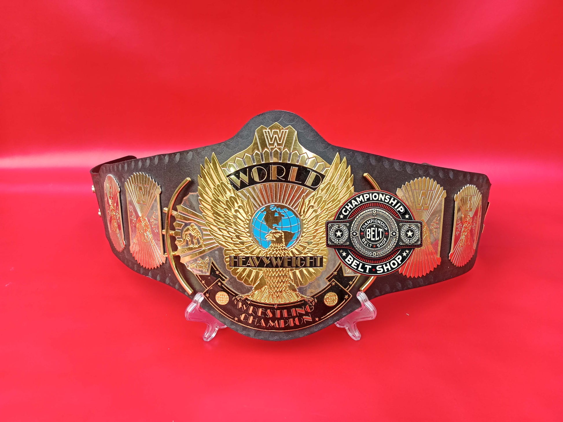 Black Strap Winged Eagle Championship Title Belt