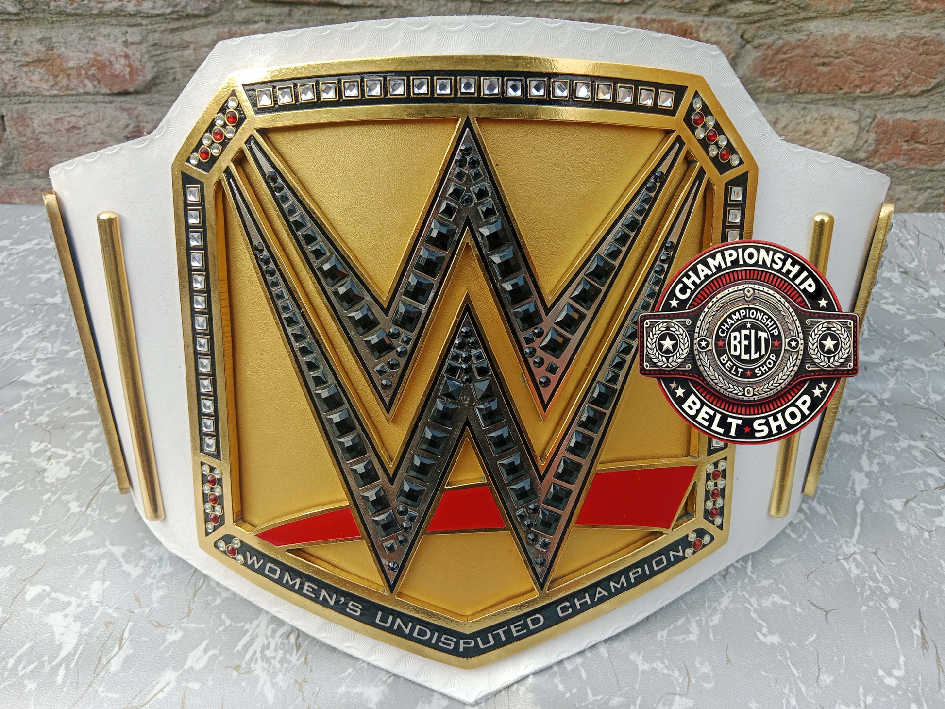 WWE Womens White Undisputed Championship Title Belt