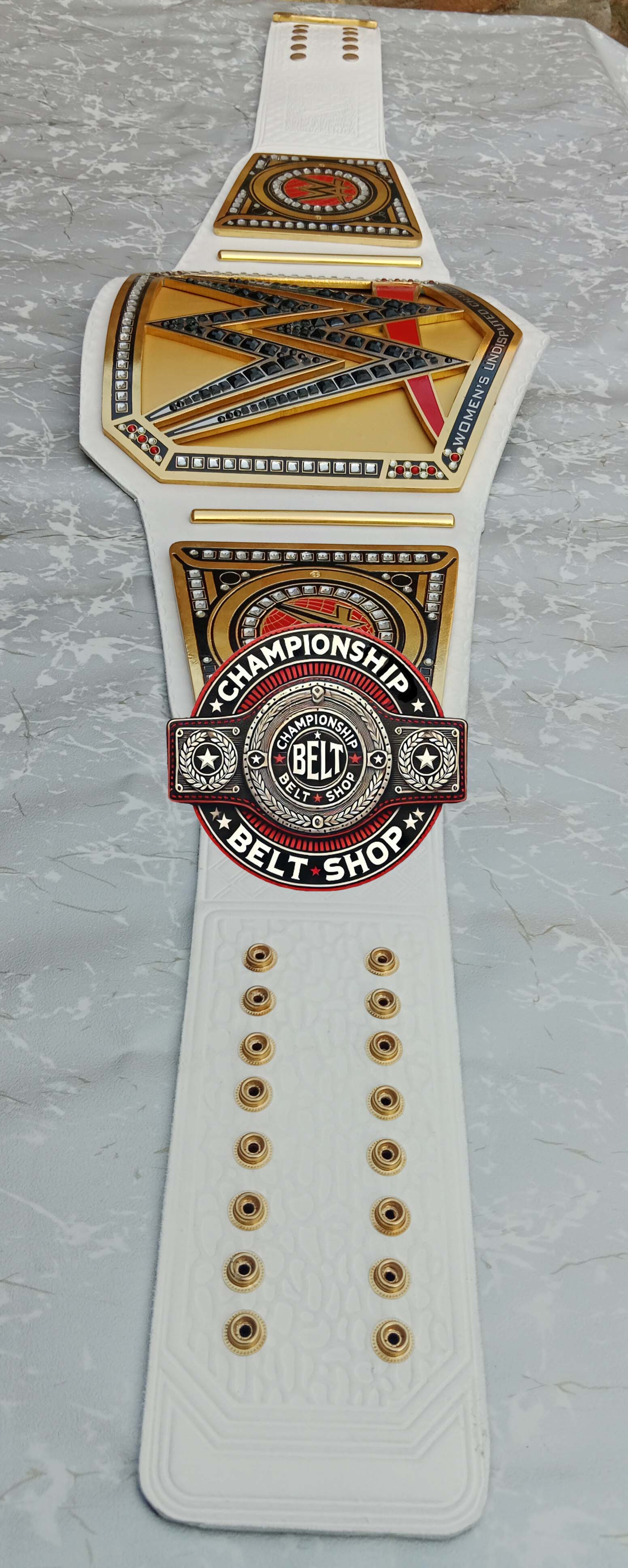 WWE Womens White Undisputed Championship Title Belt