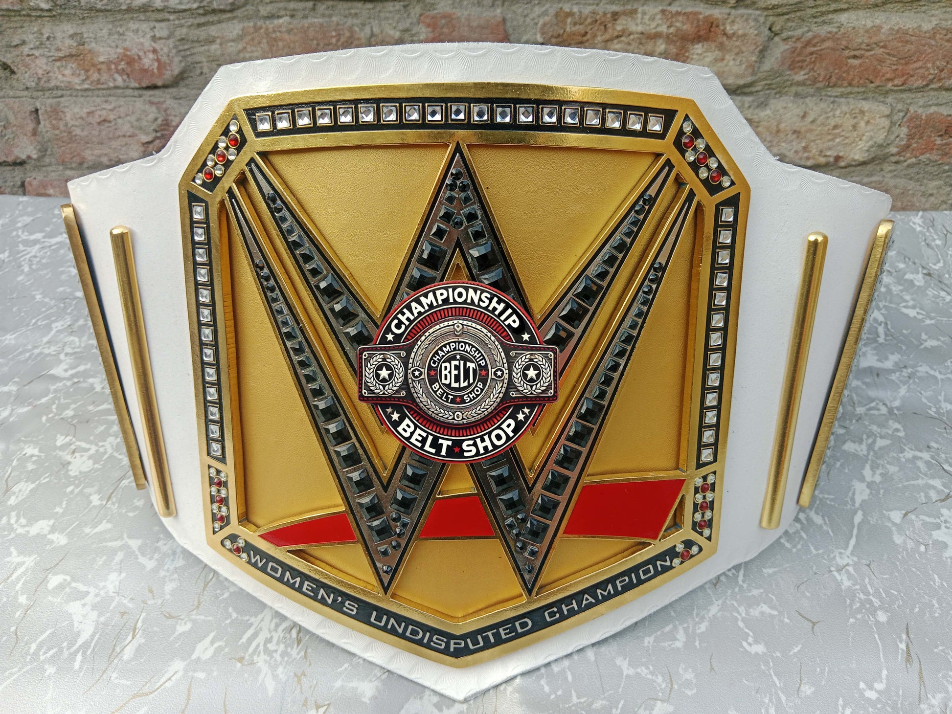 WWE Womens White Undisputed Championship Title Belt