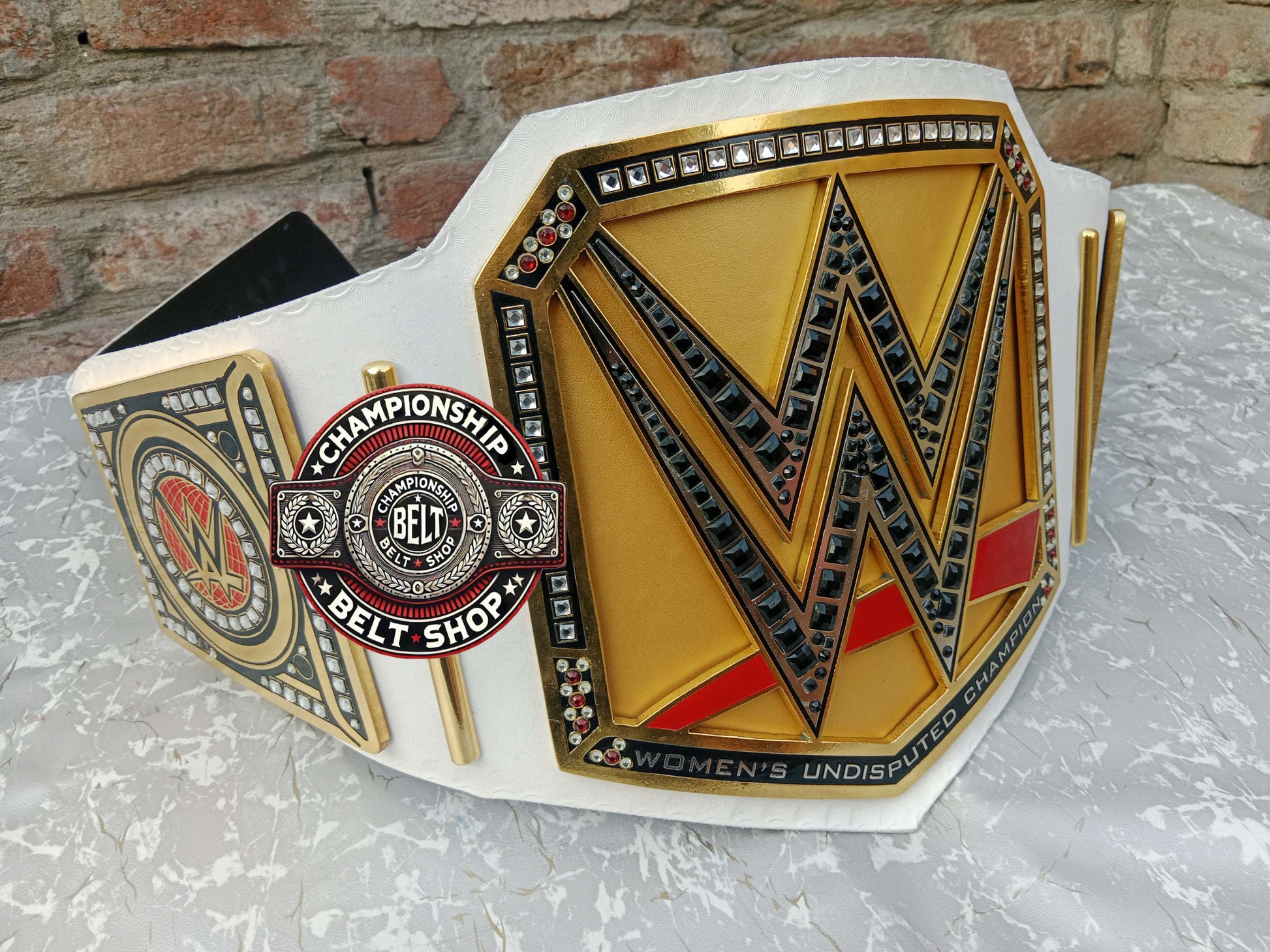 WWE Womens White Undisputed Championship Title Belt