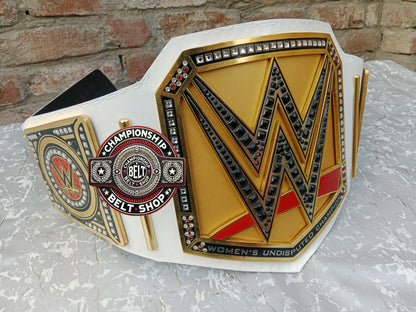 WWE Womens White Undisputed Championship Title Belt