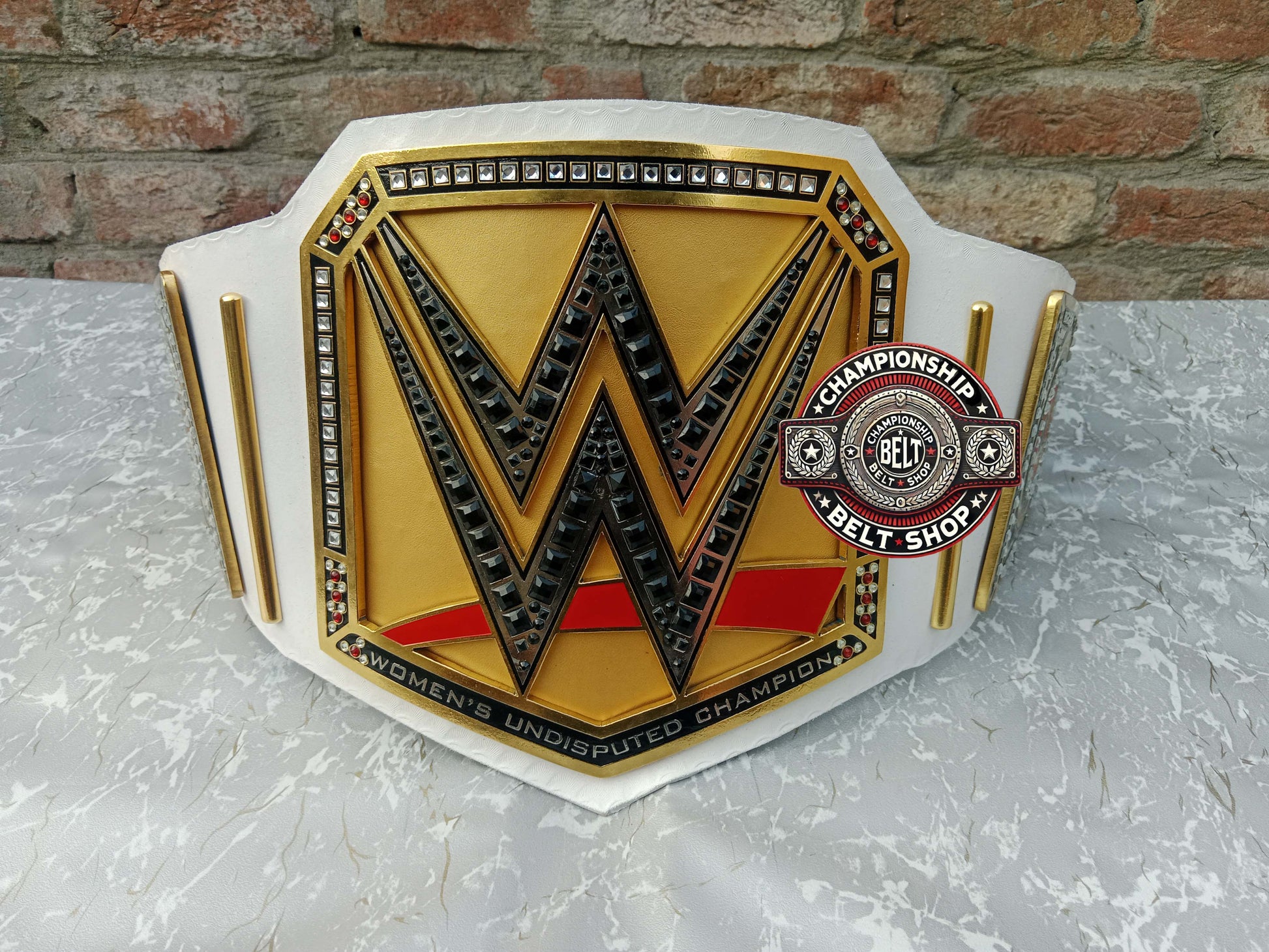 WWE Womens White Undisputed Championship Title Belt