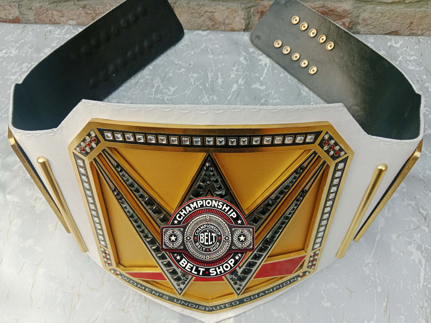 WWE Womens White Undisputed Championship Title Belt