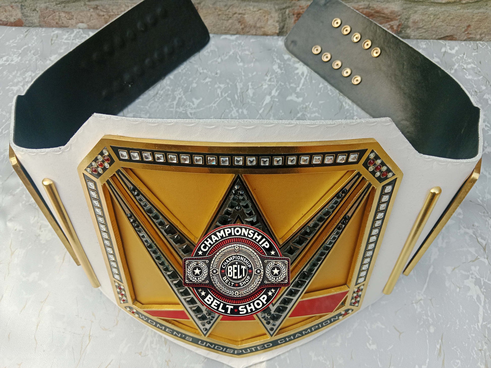 WWE Womens White Undisputed Championship Title Belt