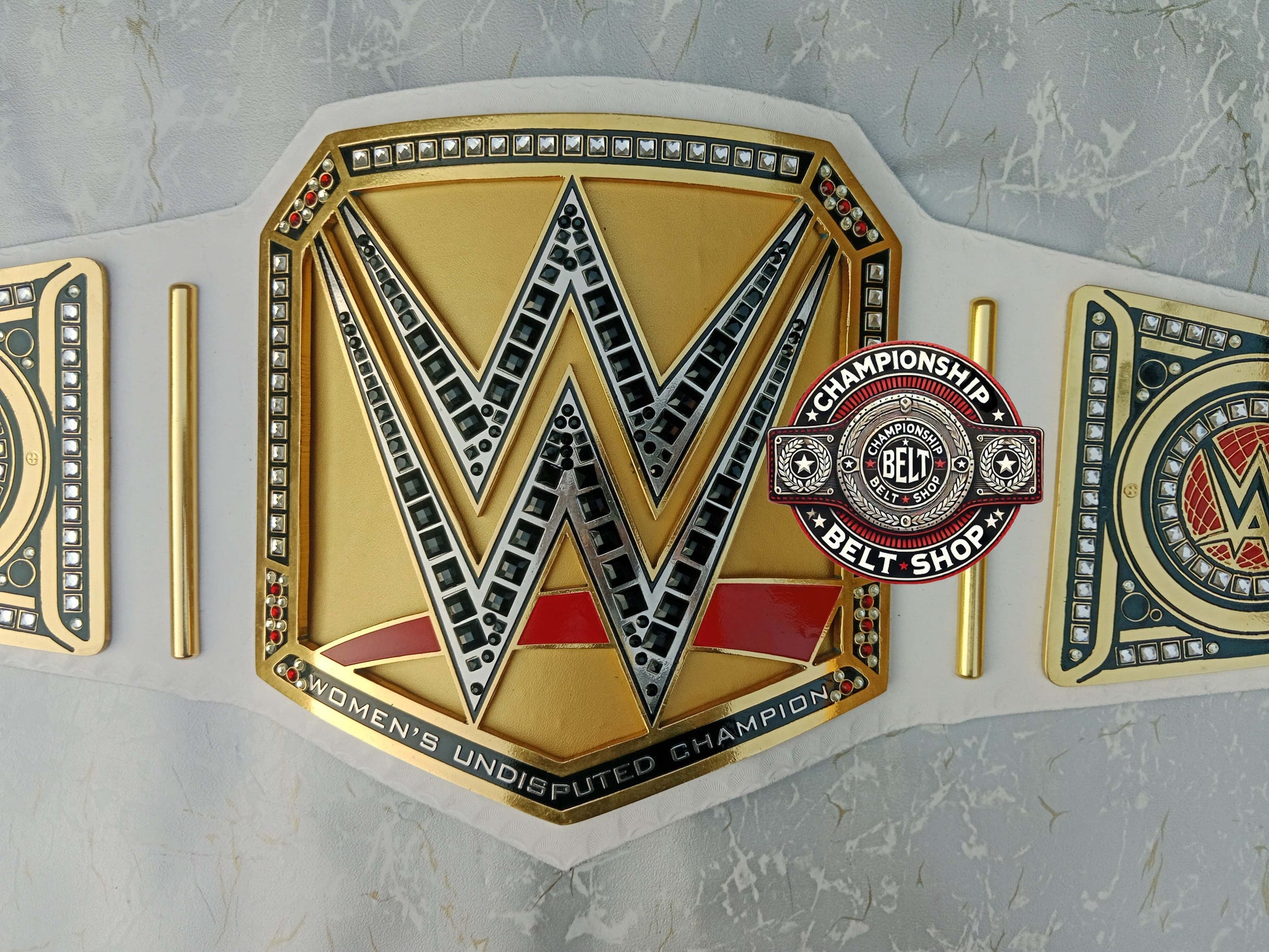 WWE Womens White Undisputed Championship Title Belt