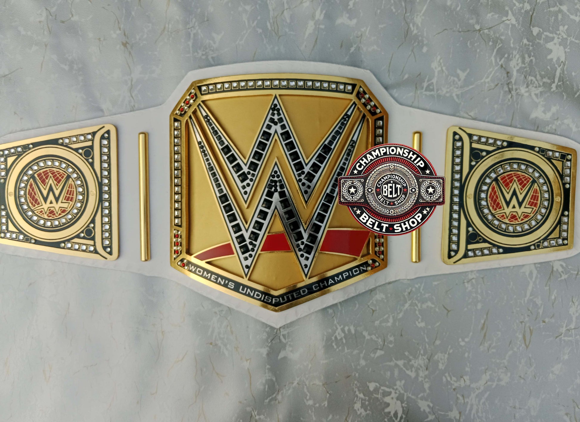 WWE Womens White Undisputed Championship Title Belt