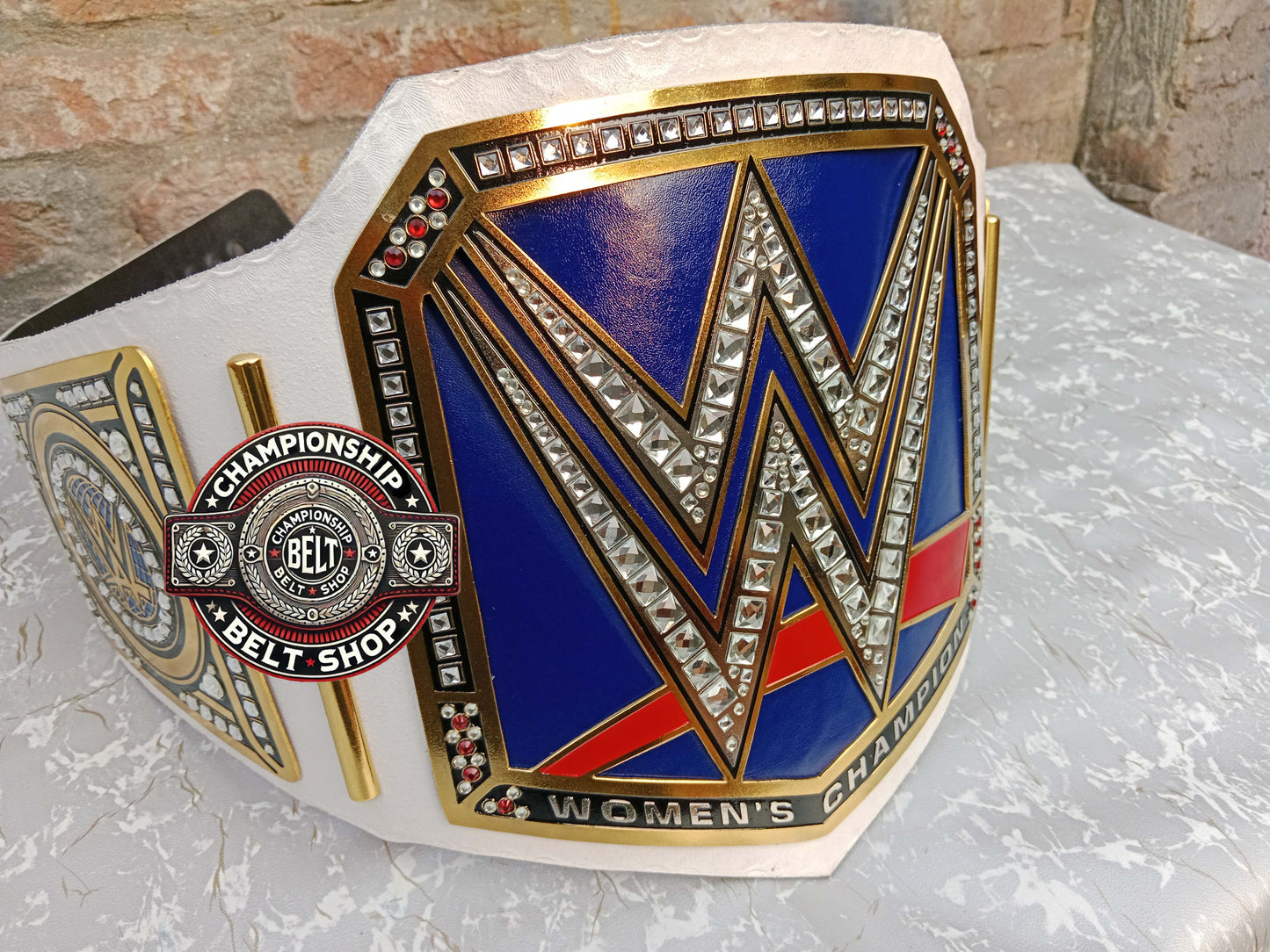 WWE Womens Smackdown White Strap Championship Title Belt