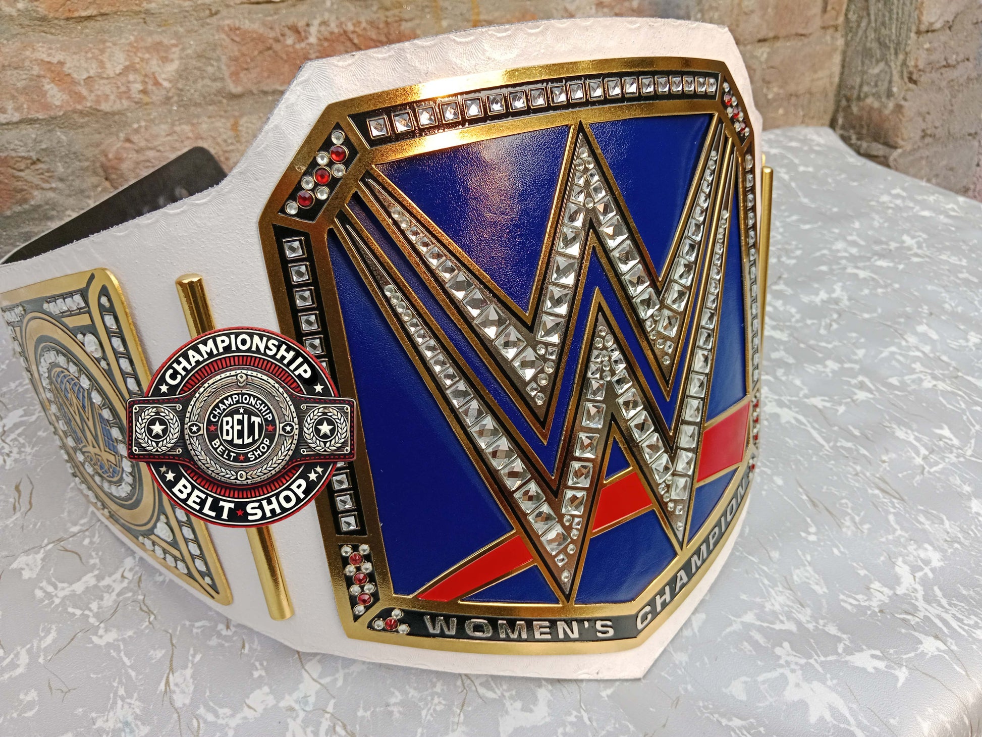 WWE Womens Smackdown White Strap Championship Title Belt