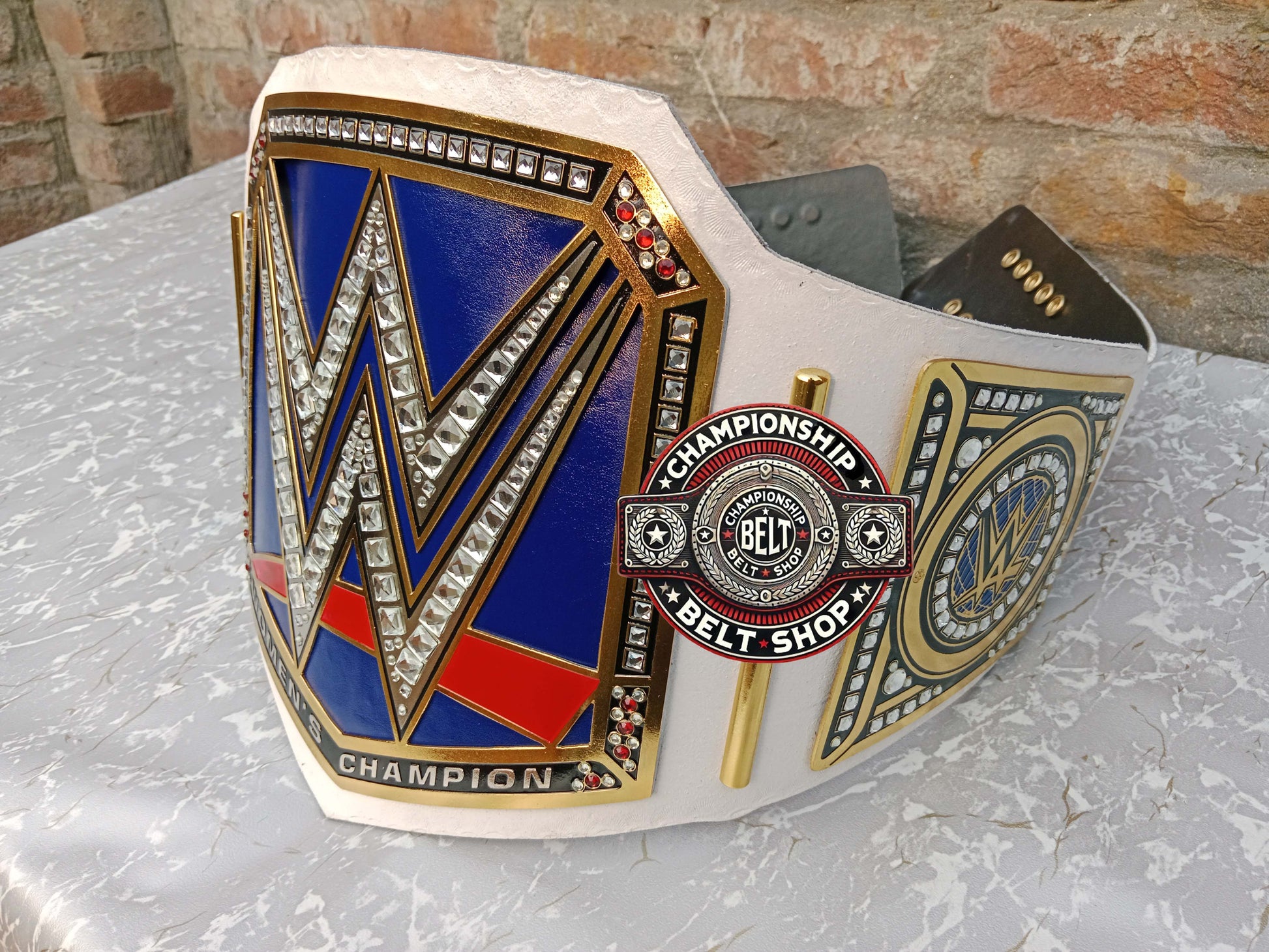 WWE Womens Smackdown White Strap Championship Title Belt