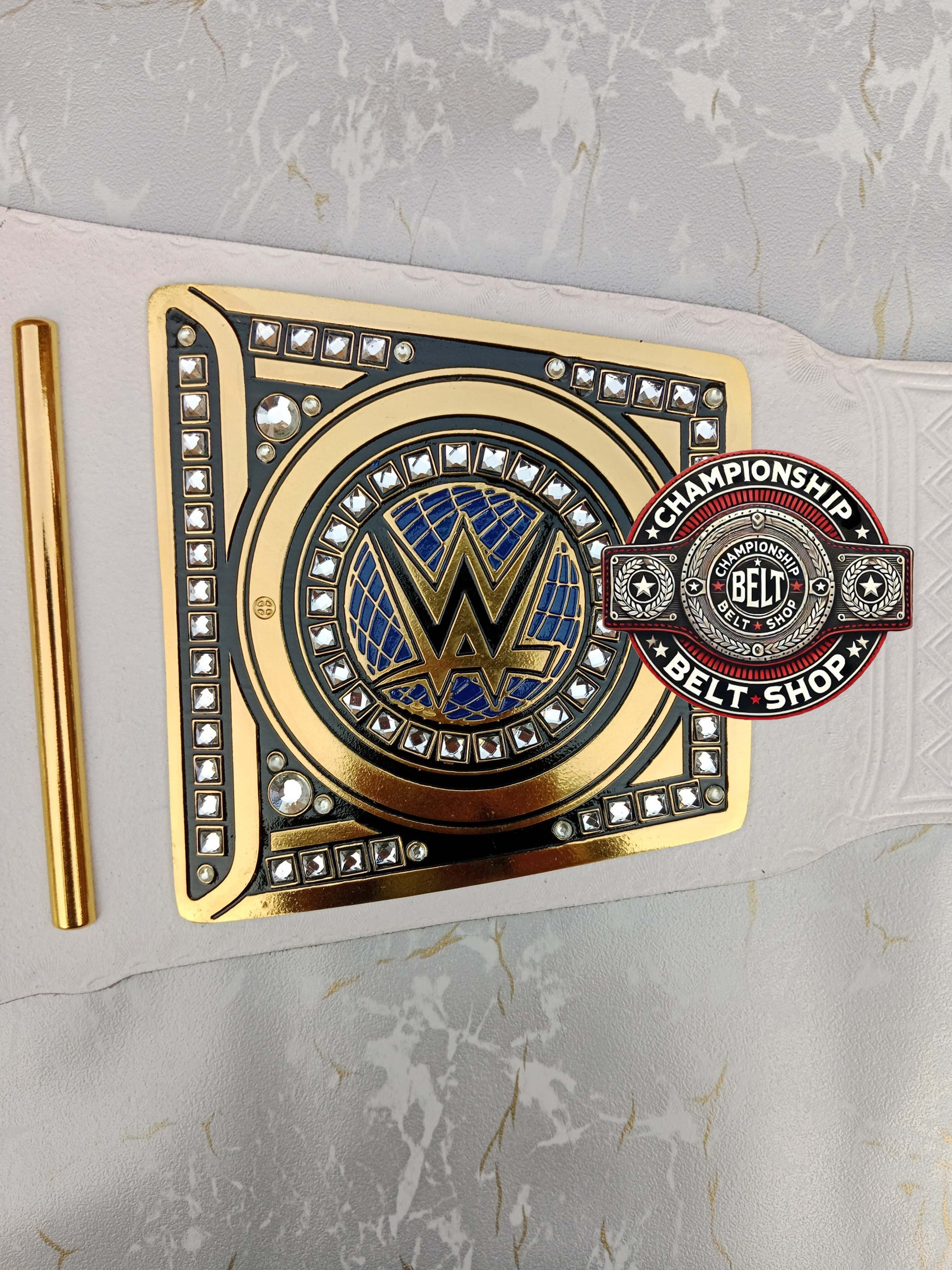 WWE Womens Smackdown White Strap Championship Title Belt