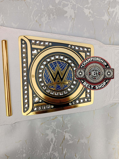 WWE Womens Smackdown White Strap Championship Title Belt