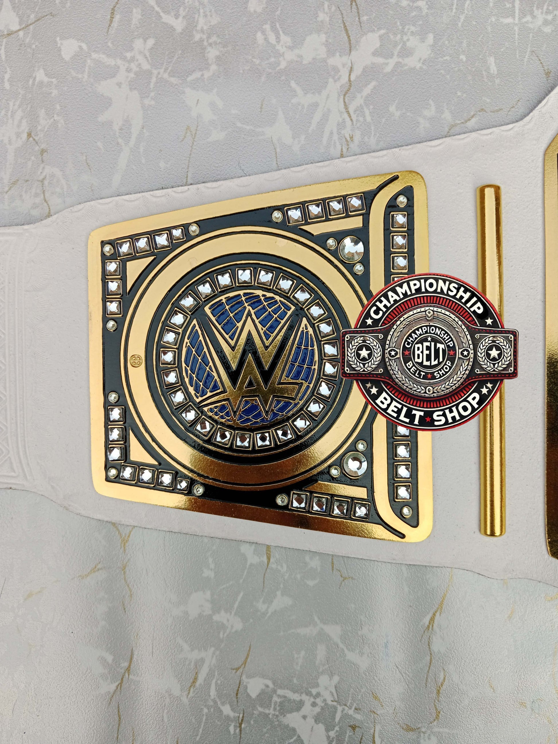 WWE Womens Smackdown White Strap Championship Title Belt