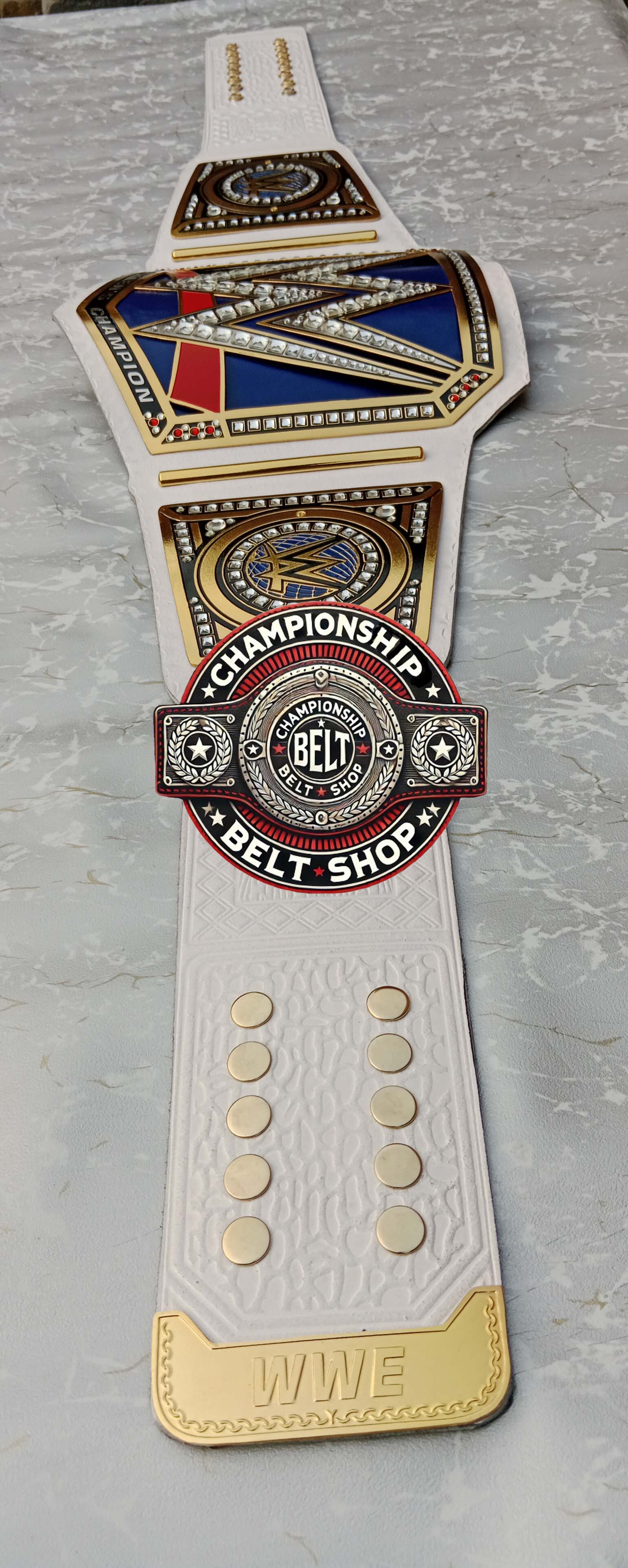 WWE Womens Smackdown White Strap Championship Title Belt
