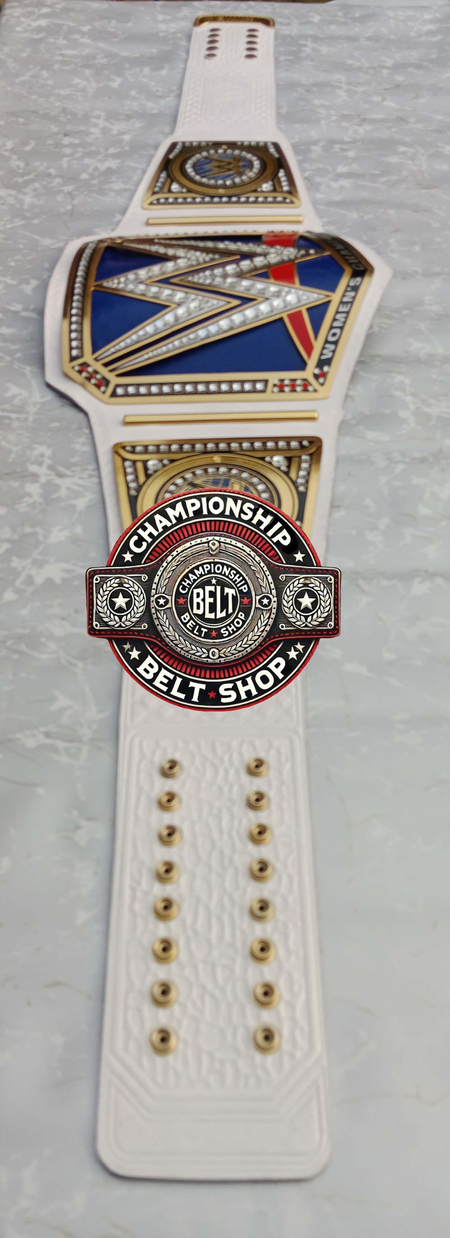 WWE Womens Smackdown White Strap Championship Title Belt
