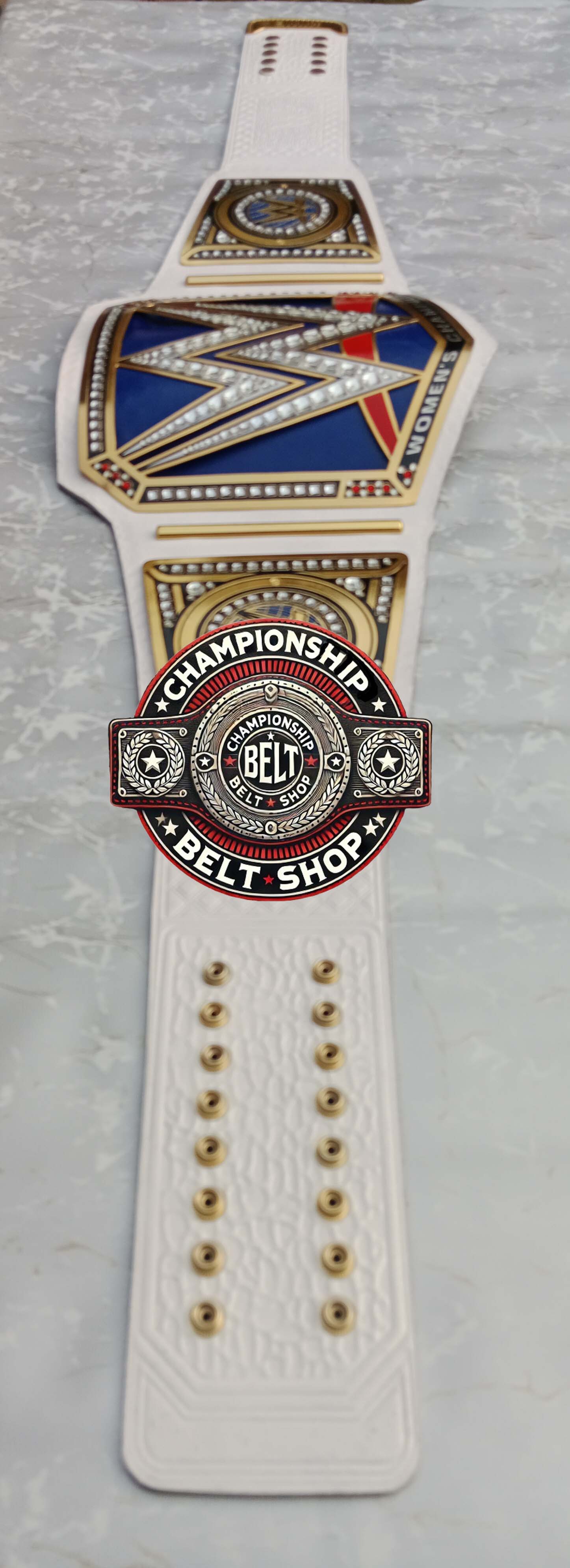 WWE Womens Smackdown White Strap Championship Title Belt