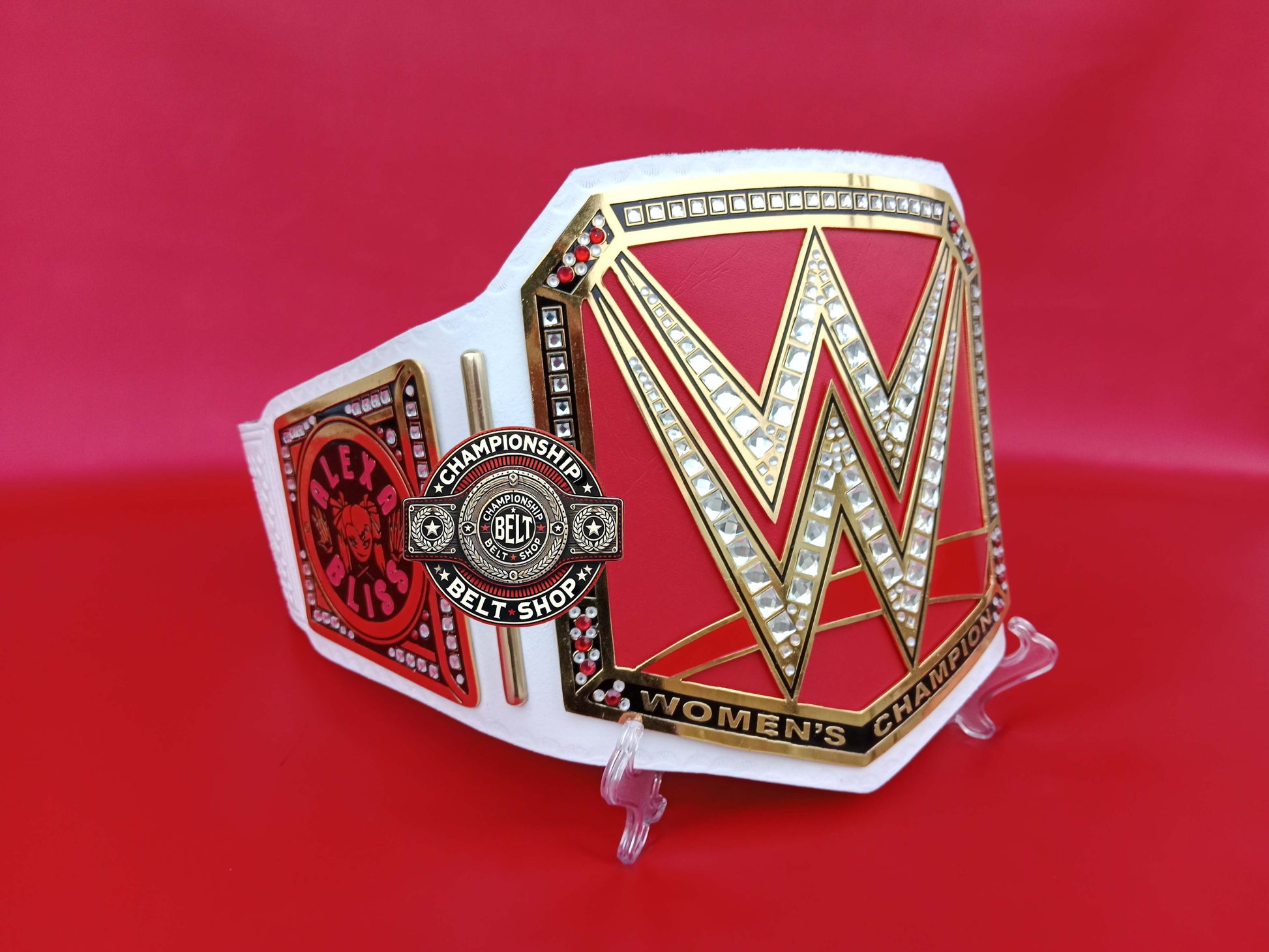 WWE Womens Alexa Bliss White Strap Championship Title Belt