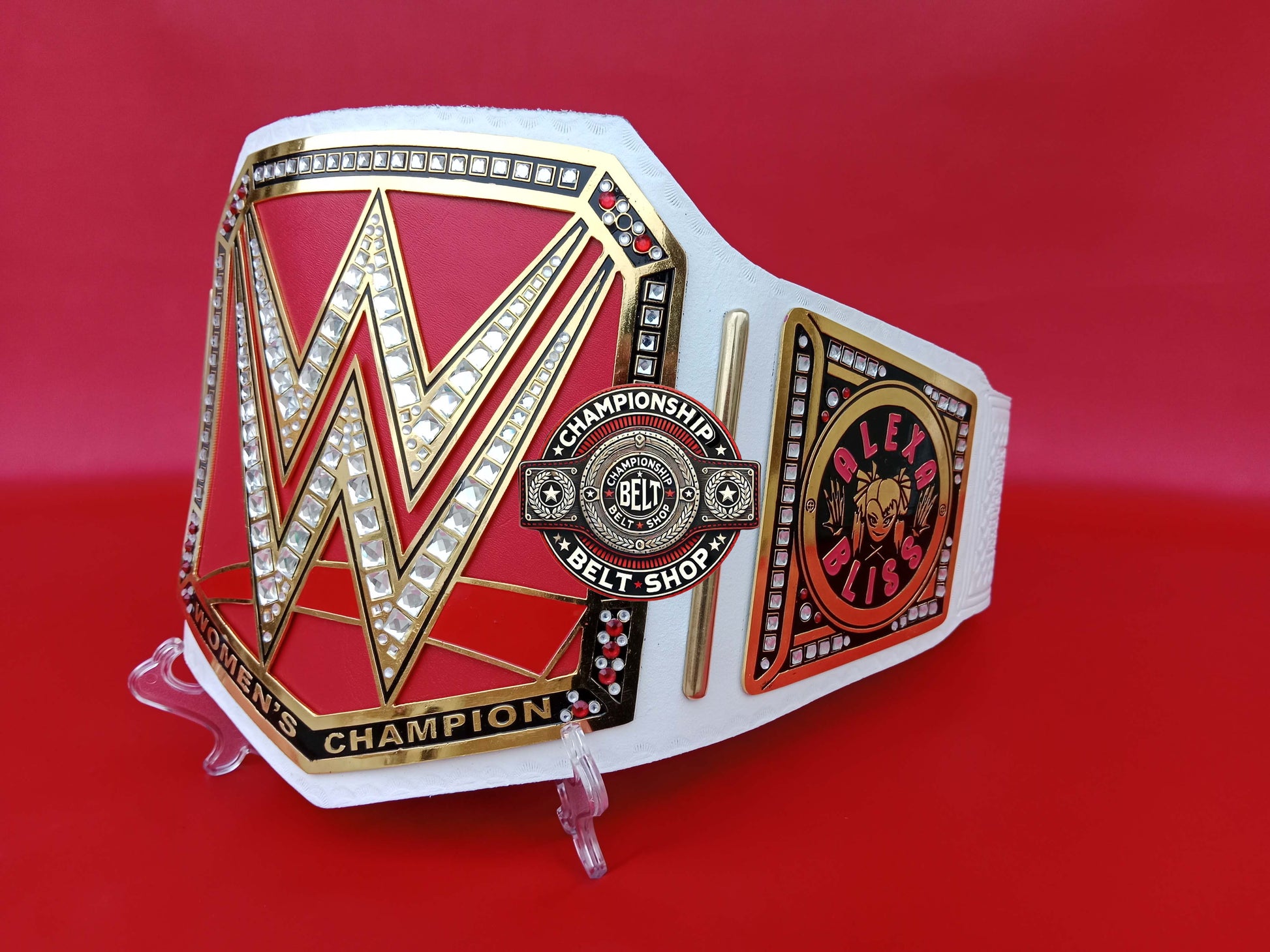 WWE Womens Alexa Bliss White Strap Championship Title Belt