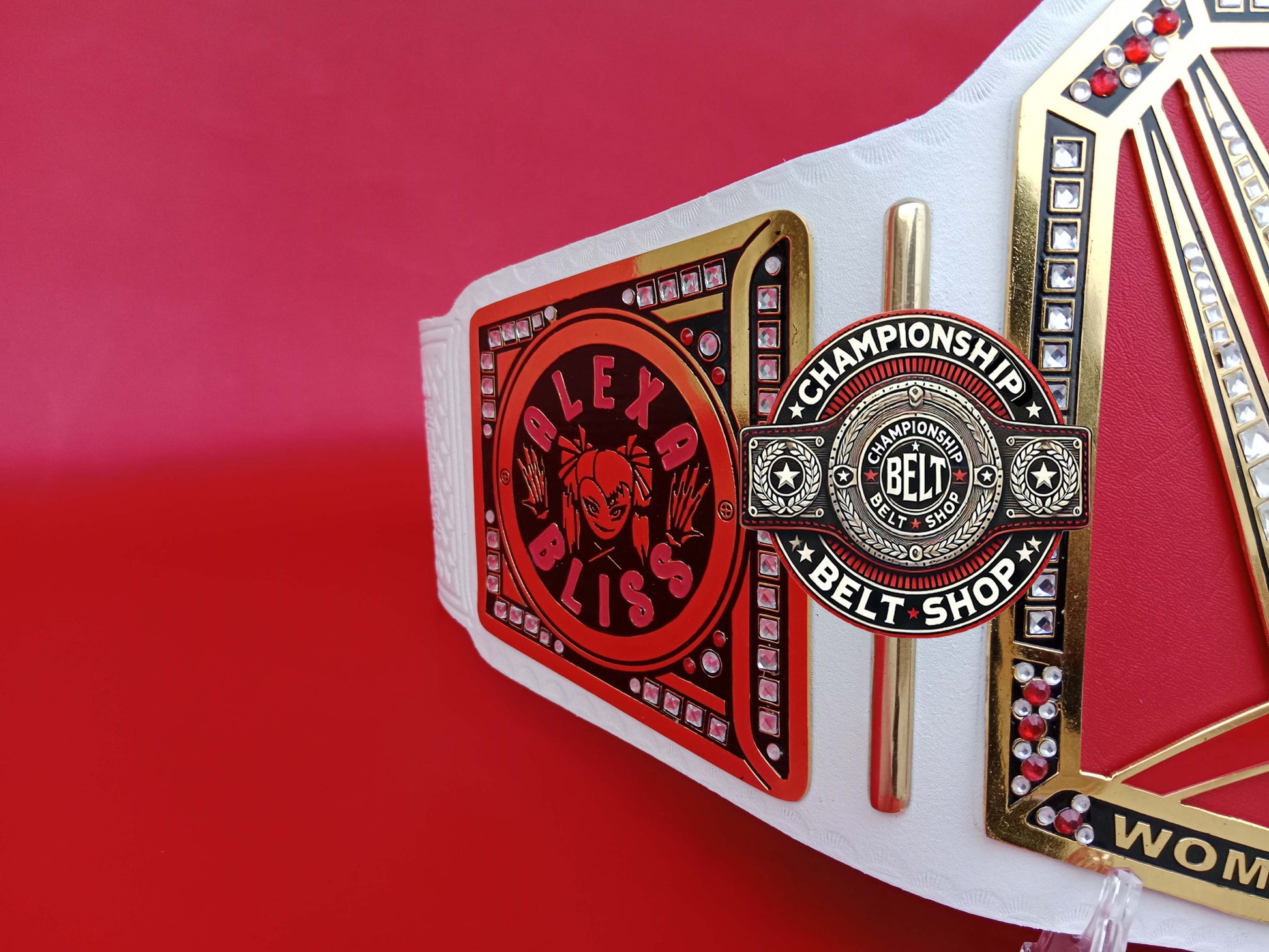 WWE Womens Alexa Bliss White Strap Championship Title Belt