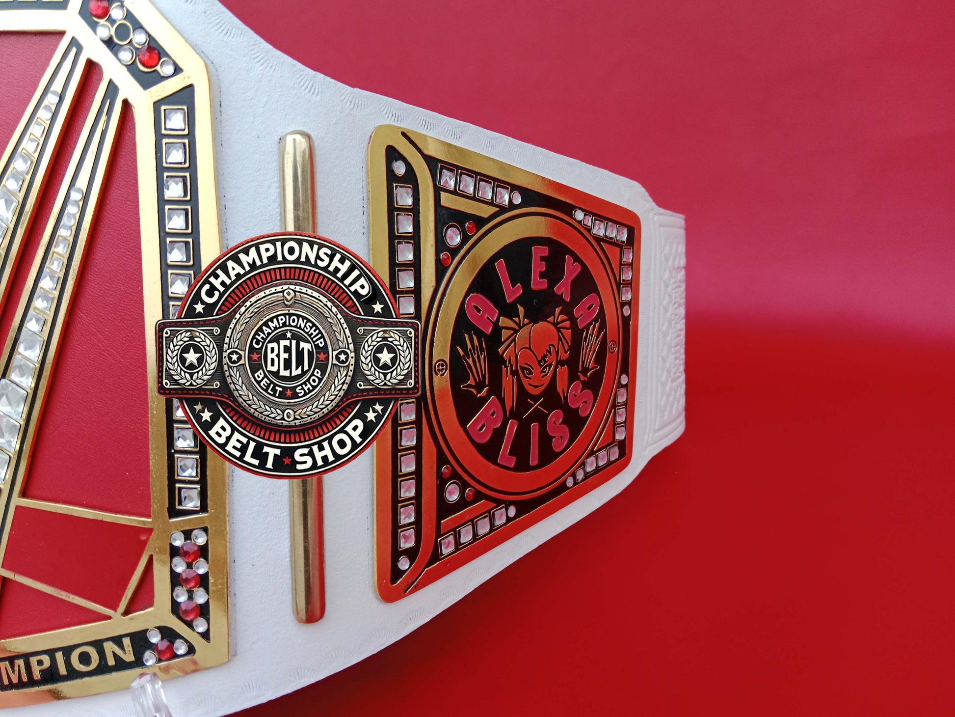 WWE Womens Alexa Bliss White Strap Championship Title Belt