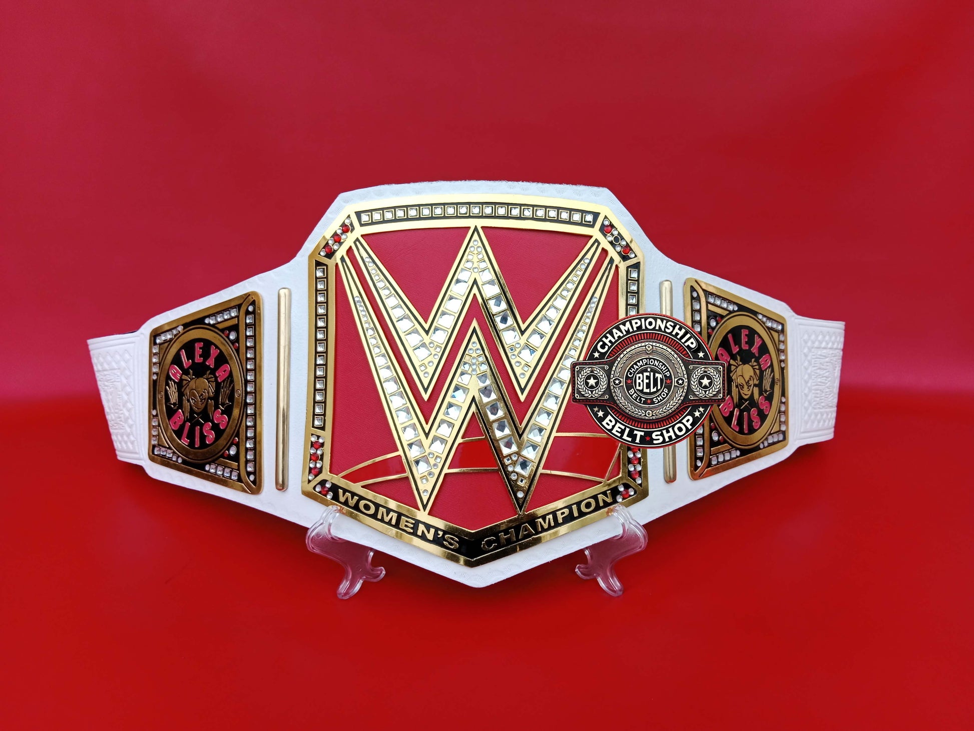 WWE Womens Alexa Bliss White Strap Championship Title Belt