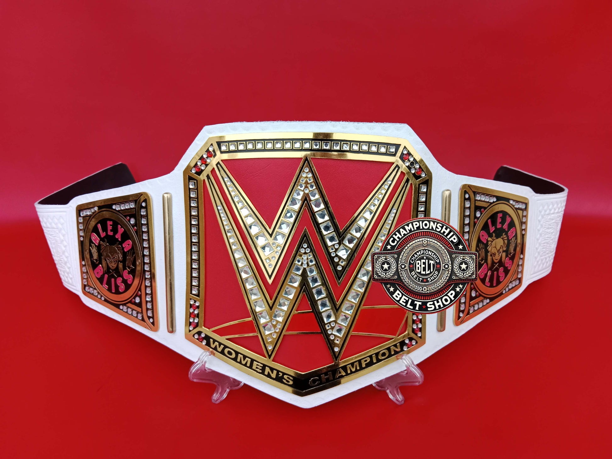 WWE Womens Alexa Bliss White Strap Championship Title Belt