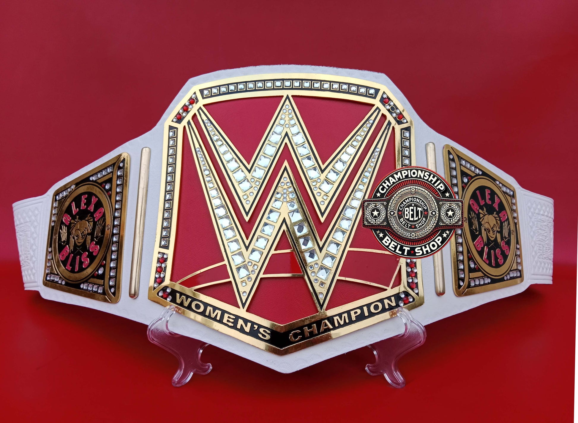 WWE Womens Alexa Bliss White Strap Championship Title Belt
