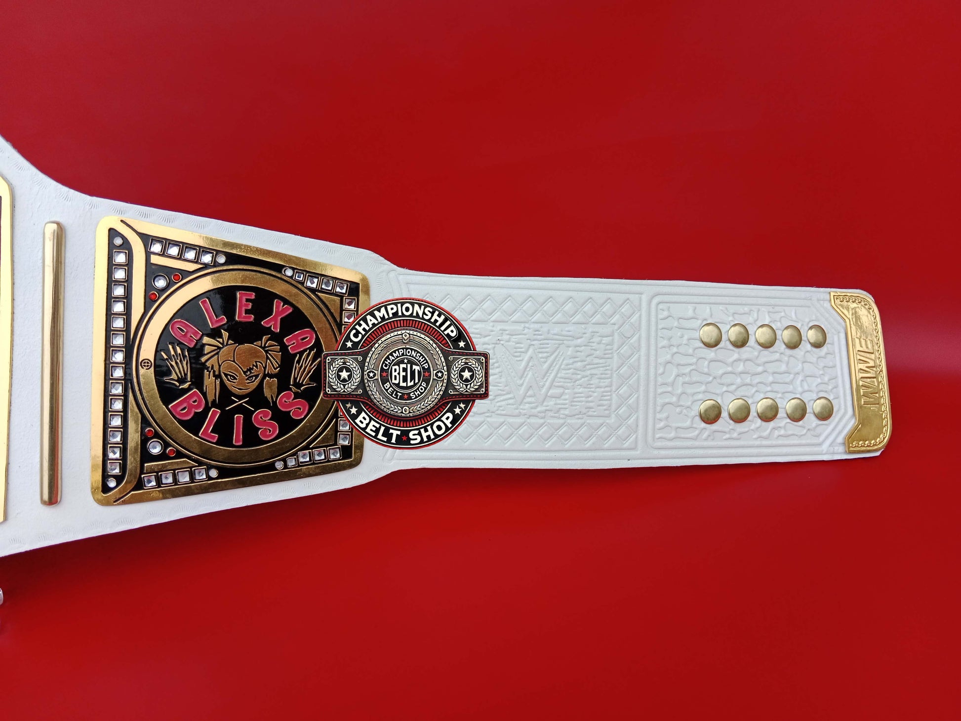 WWE Womens Alexa Bliss White Strap Championship Title Belt