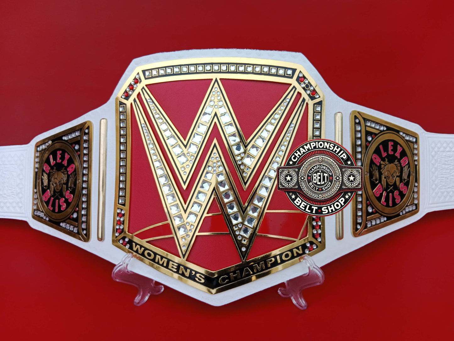 WWE Womens Alexa Bliss White Strap Championship Title Belt