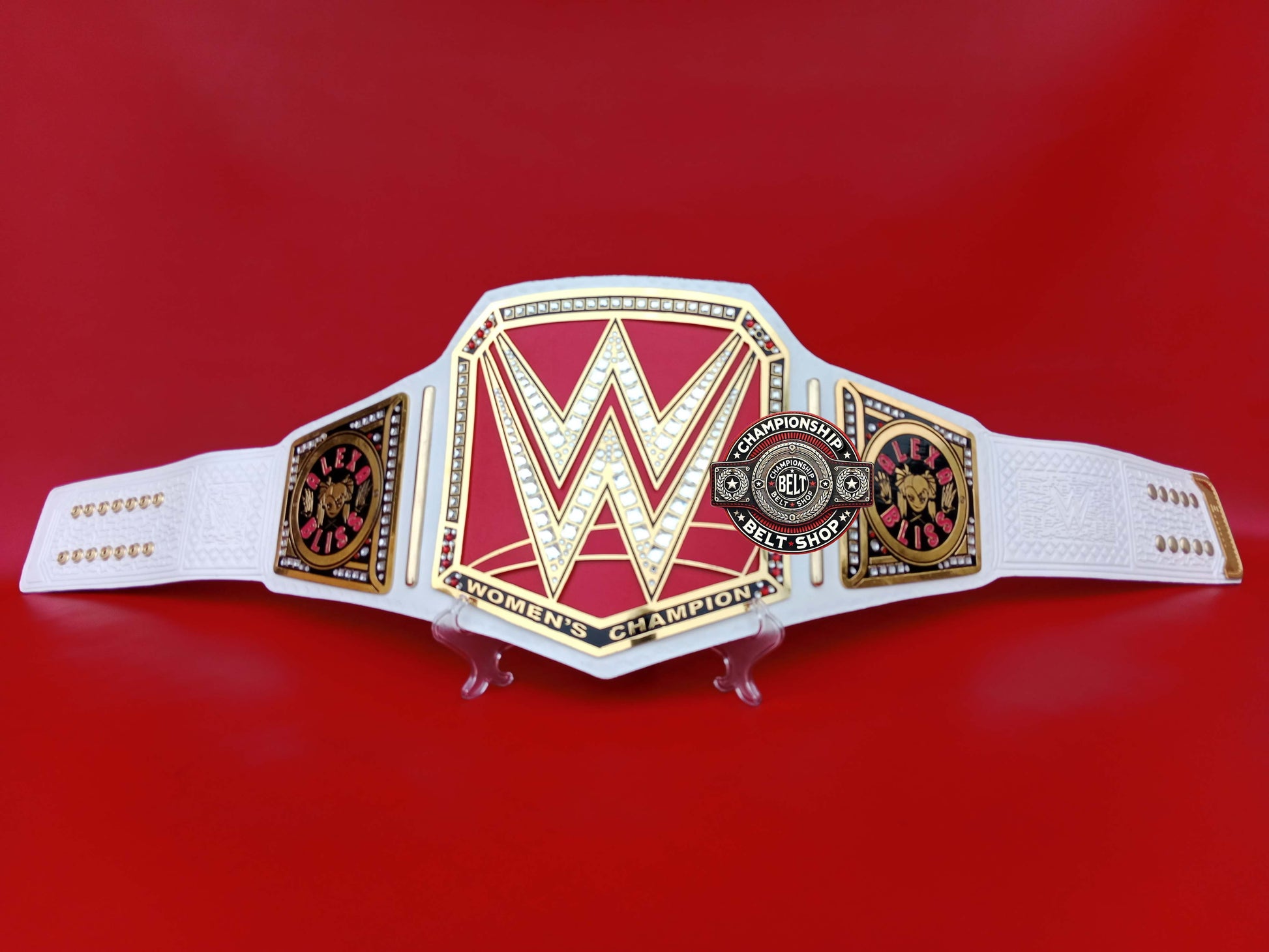 WWE Womens Alexa Bliss White Strap Championship Title Belt