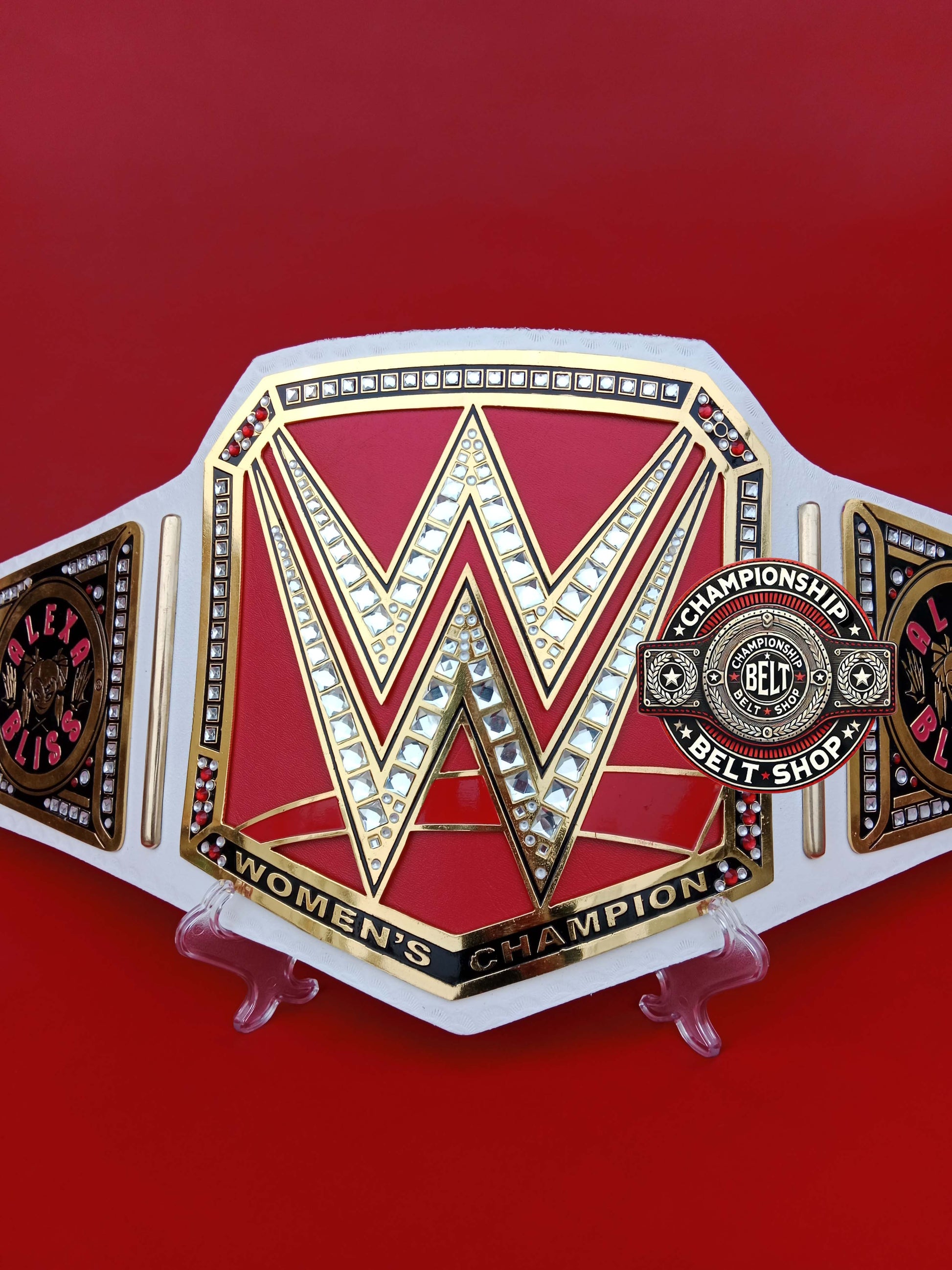 WWE Womens Alexa Bliss White Strap Championship Title Belt