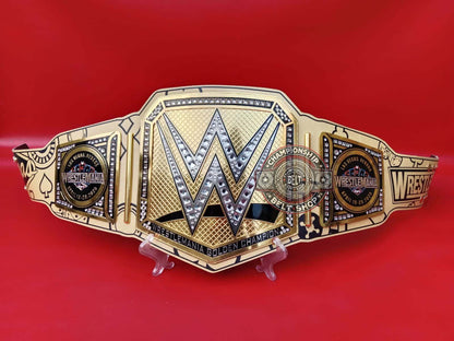 wwe-wrestlemania-41-las-vegas-golden-championship-title-belt