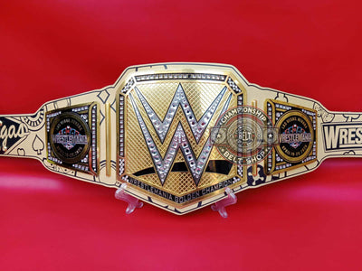 wwe-wrestlemania-41-las-vegas-golden-championship-title-belt